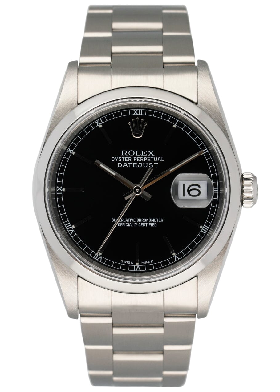 Rolex Datejust 16200 Black Dial Mens Watch | Phigora