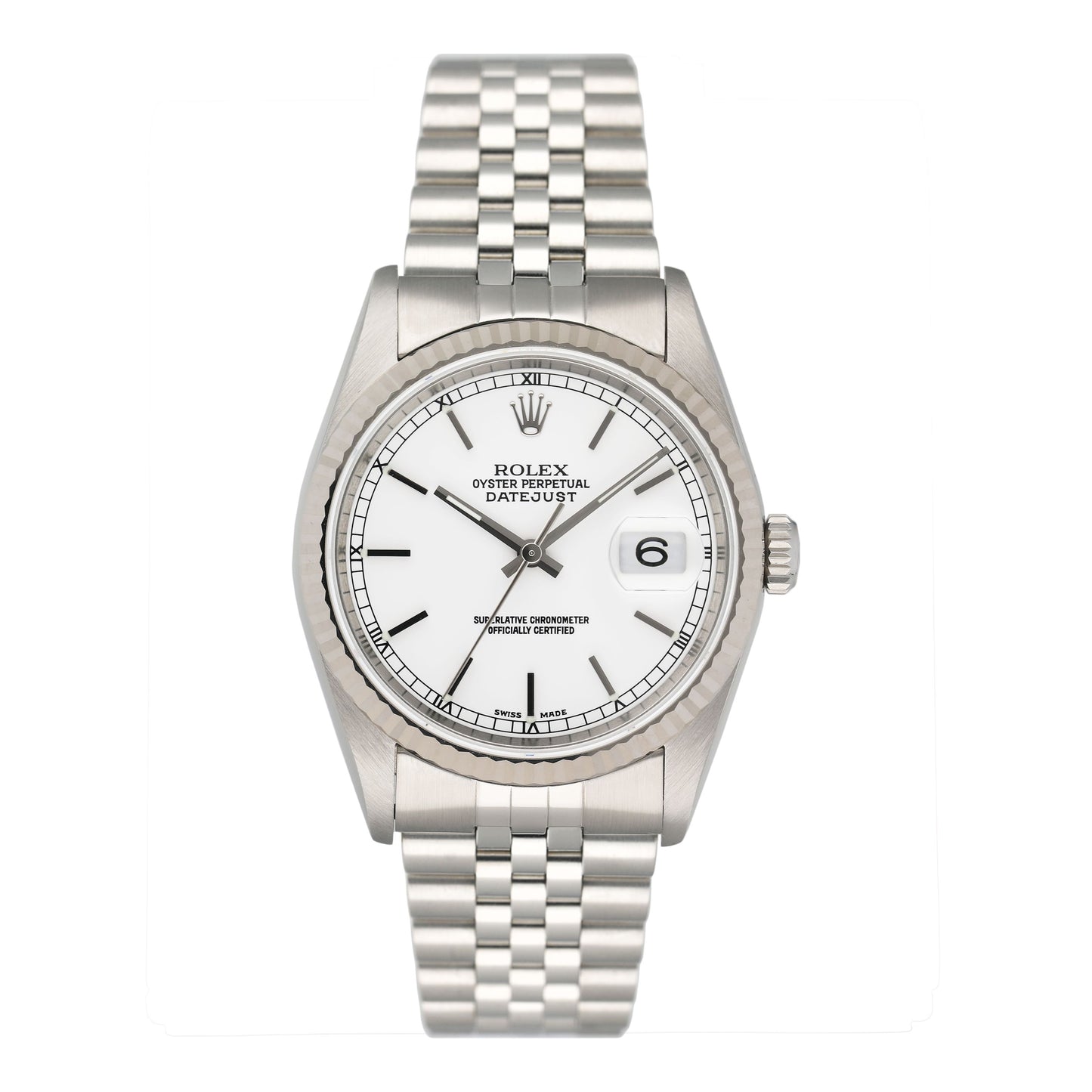 Rolex Datejust 16234 White Dial Mens Watch