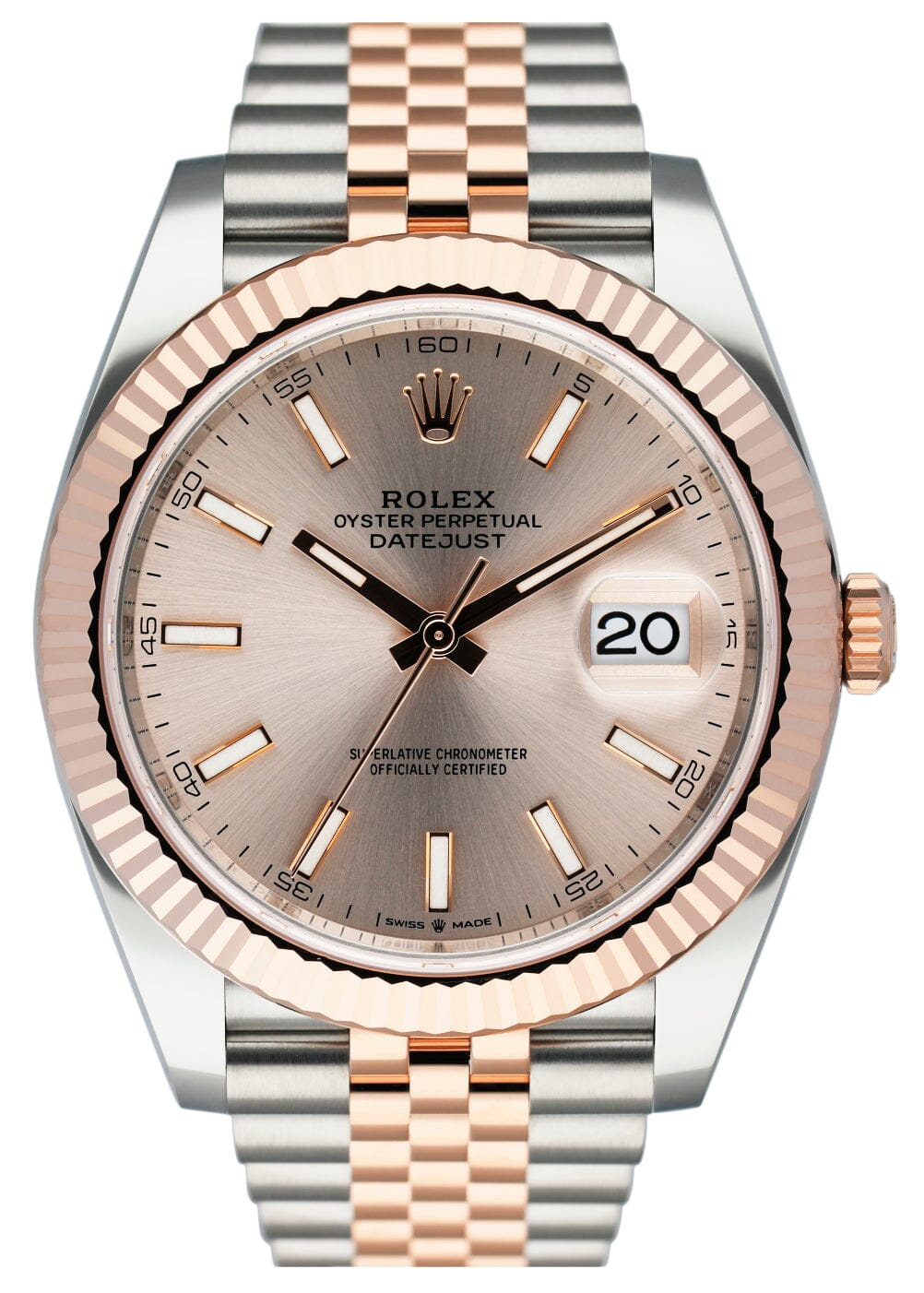 Rolex Datejust 41 126331 Sundust Dial Rose Gold Mens Watch Box