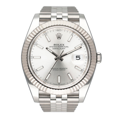 Rolex Datejust 41 126334 Silver Dial Steel Mens Watch Box Papers - Watches