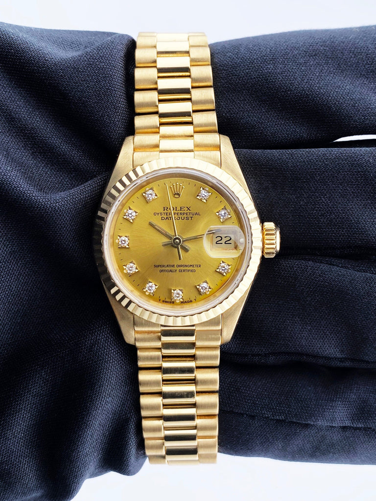 Yellow Gold Rolex Datejust Gold Damen Rolex Datejust 69178 18K