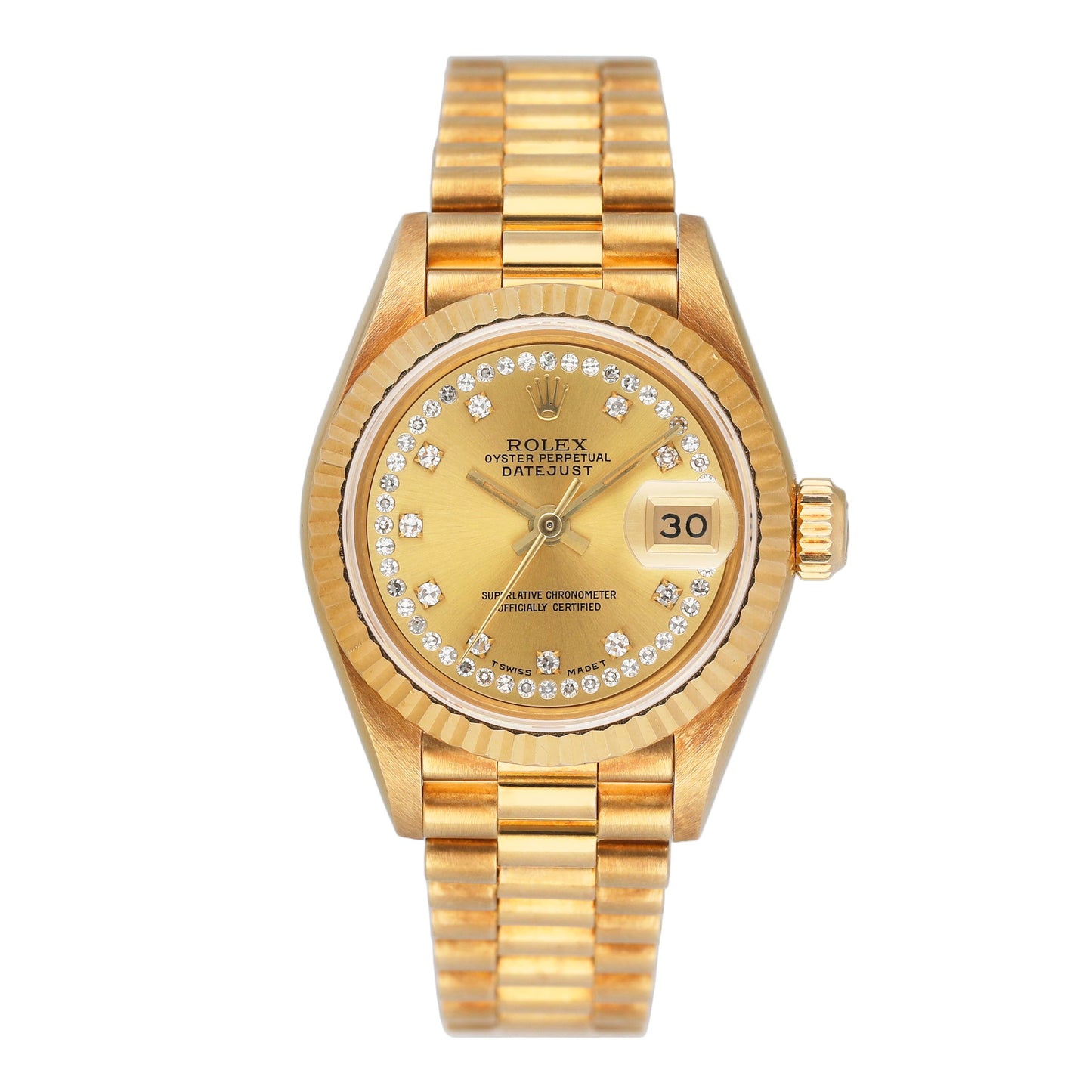Rolex Datejust 69178 Diamond Champagne Dial Ladies Watch