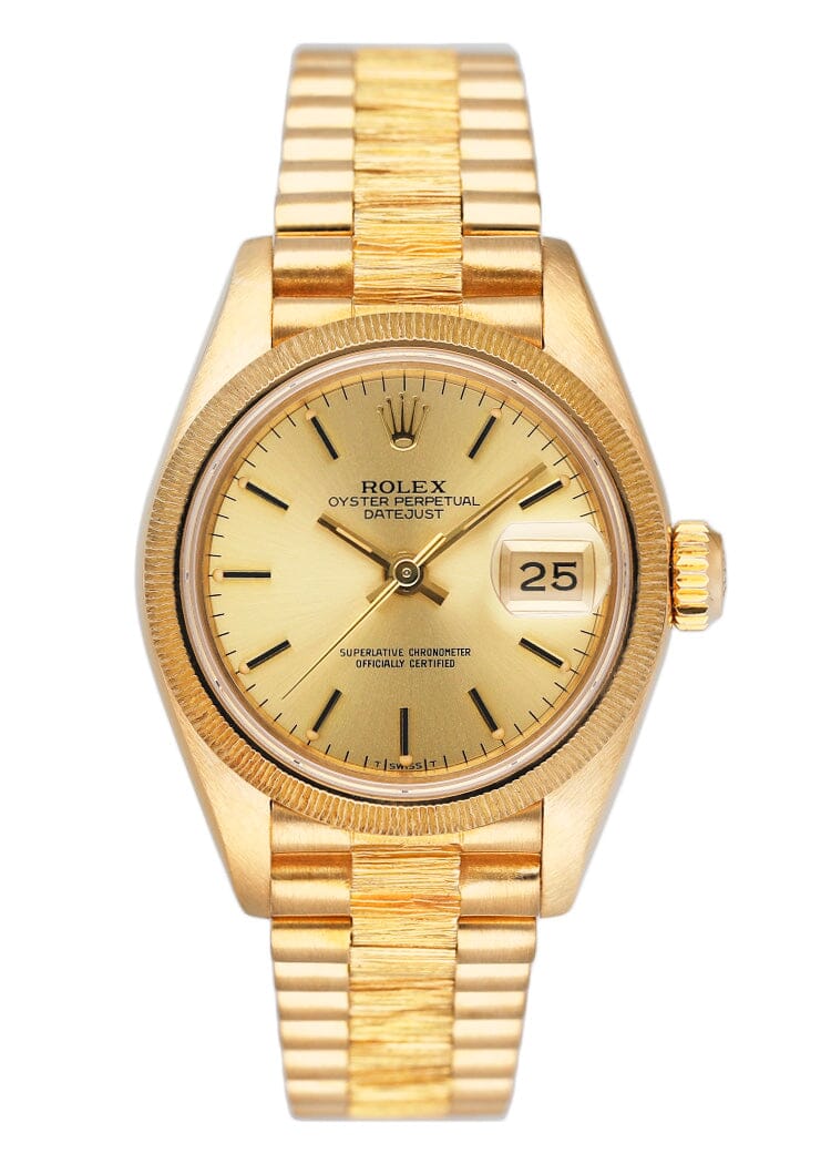 Rolex Datejust 69278 Champagne Dial Bark Finish Ladies Watch – Phigora