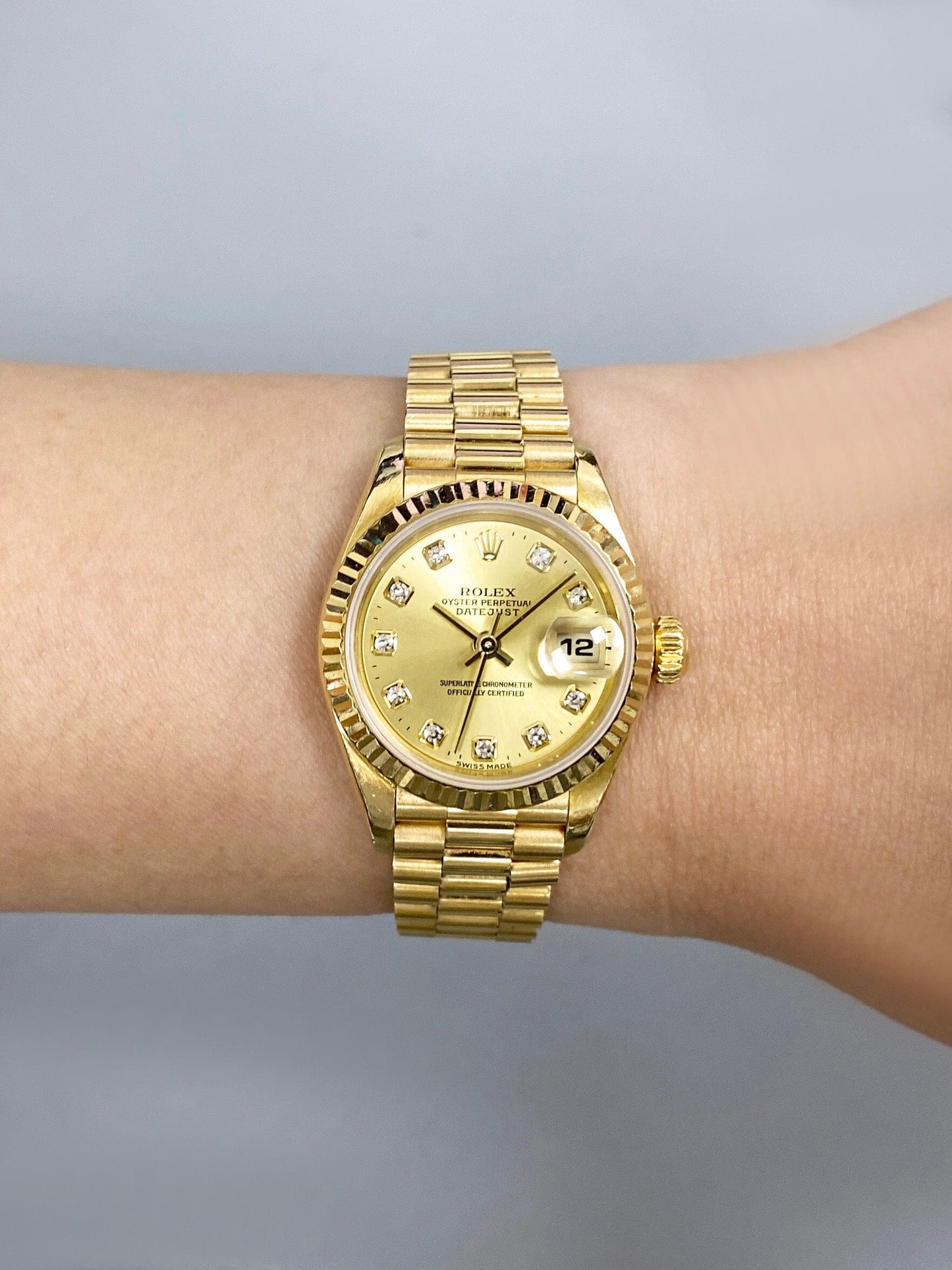 Rolex Datejust 79178 Diamond Yellow Gold Ladies Watch Box Papers - Watches