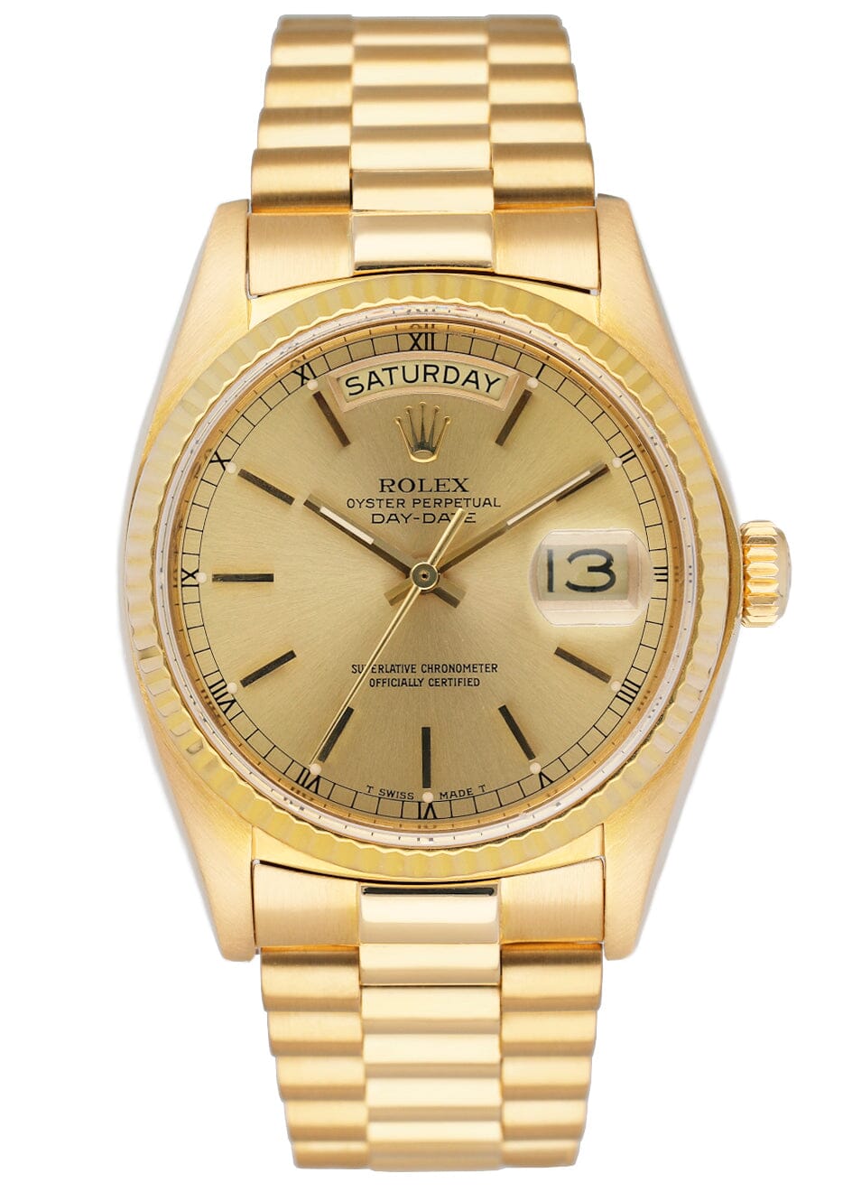 Rolex Day Date 18038 President 18K Yellow Gold Mens Watch Box