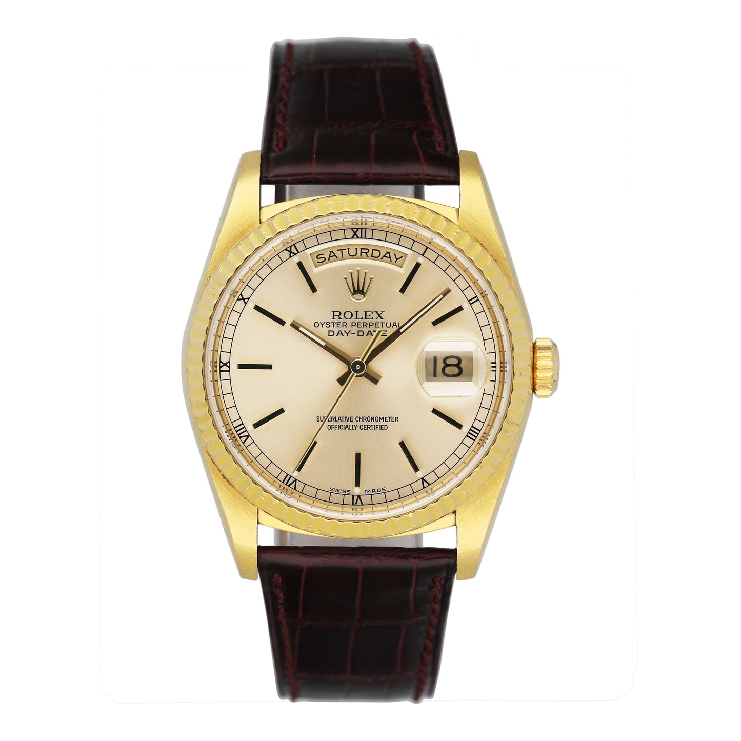 Rolex Day Date 18238 Champagne Dial Mens Watch