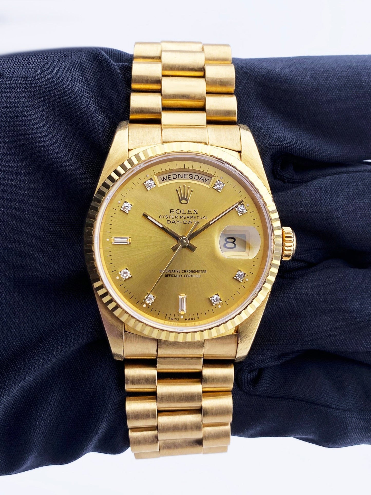 Rolex Day Date 18238 President Diamond Dial Mens Watch