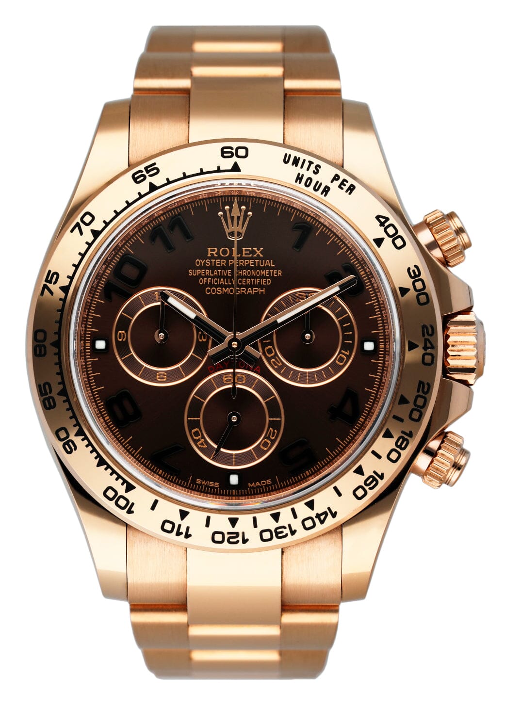 Rolex Daytona 116505 18K Rose Gold Chocolate Dial Mens – Phigora