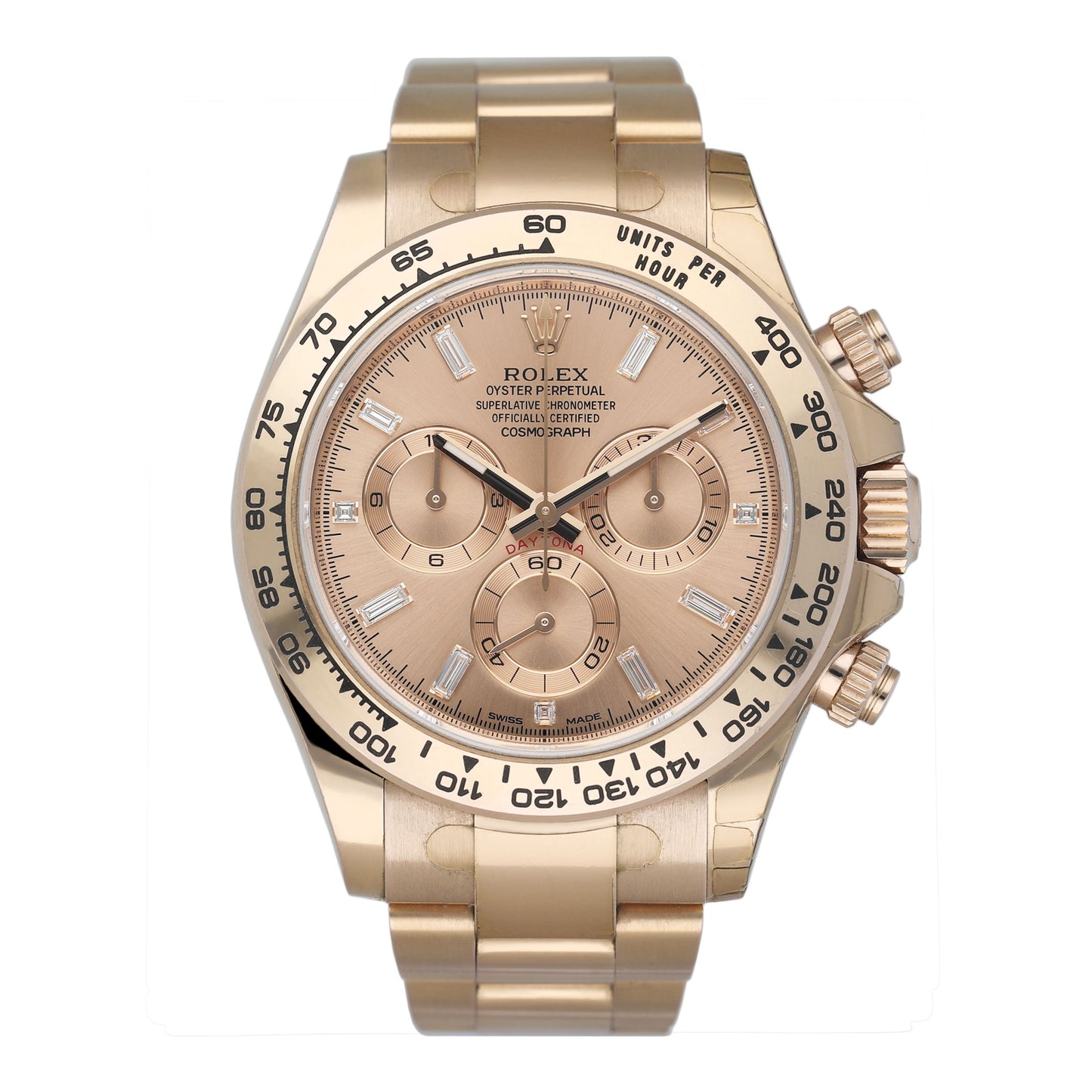 Rolex Daytona 116505 Diamond Sundust Dial Mens Watch Box Papers