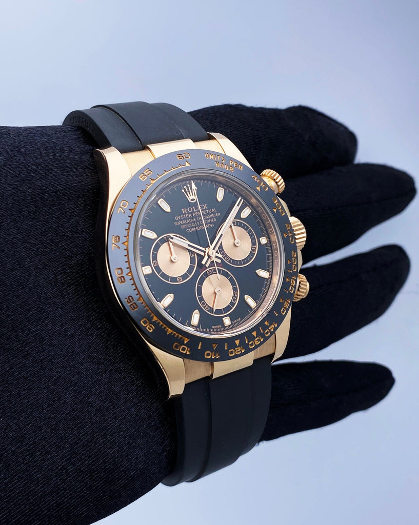 Rolex Daytona 116515LN Black Dial 18K Rose Gold Mens Watch