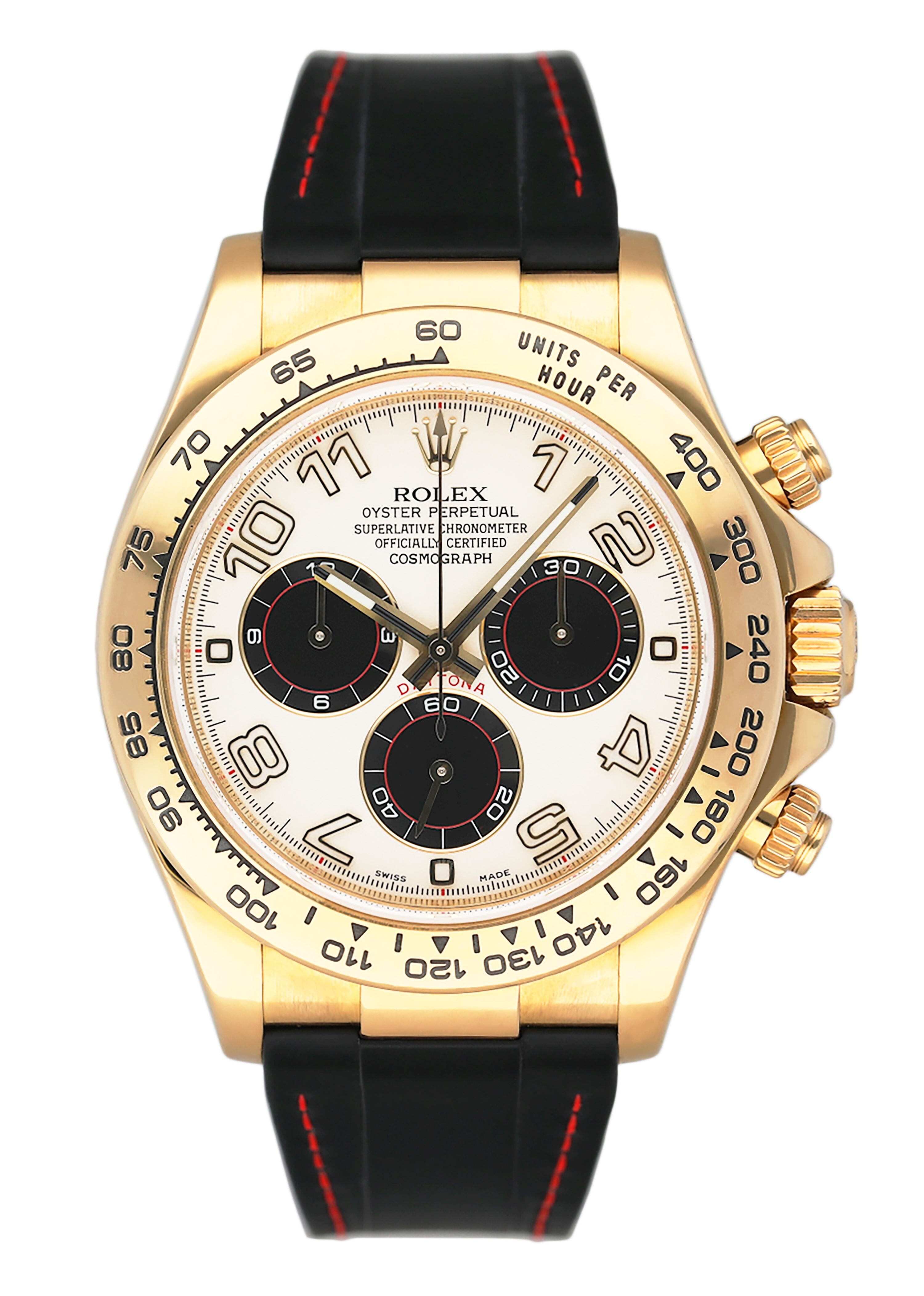 Rolex Daytona 116518 Cream dial Panda Yellow Gold Mens Watch – Phigora