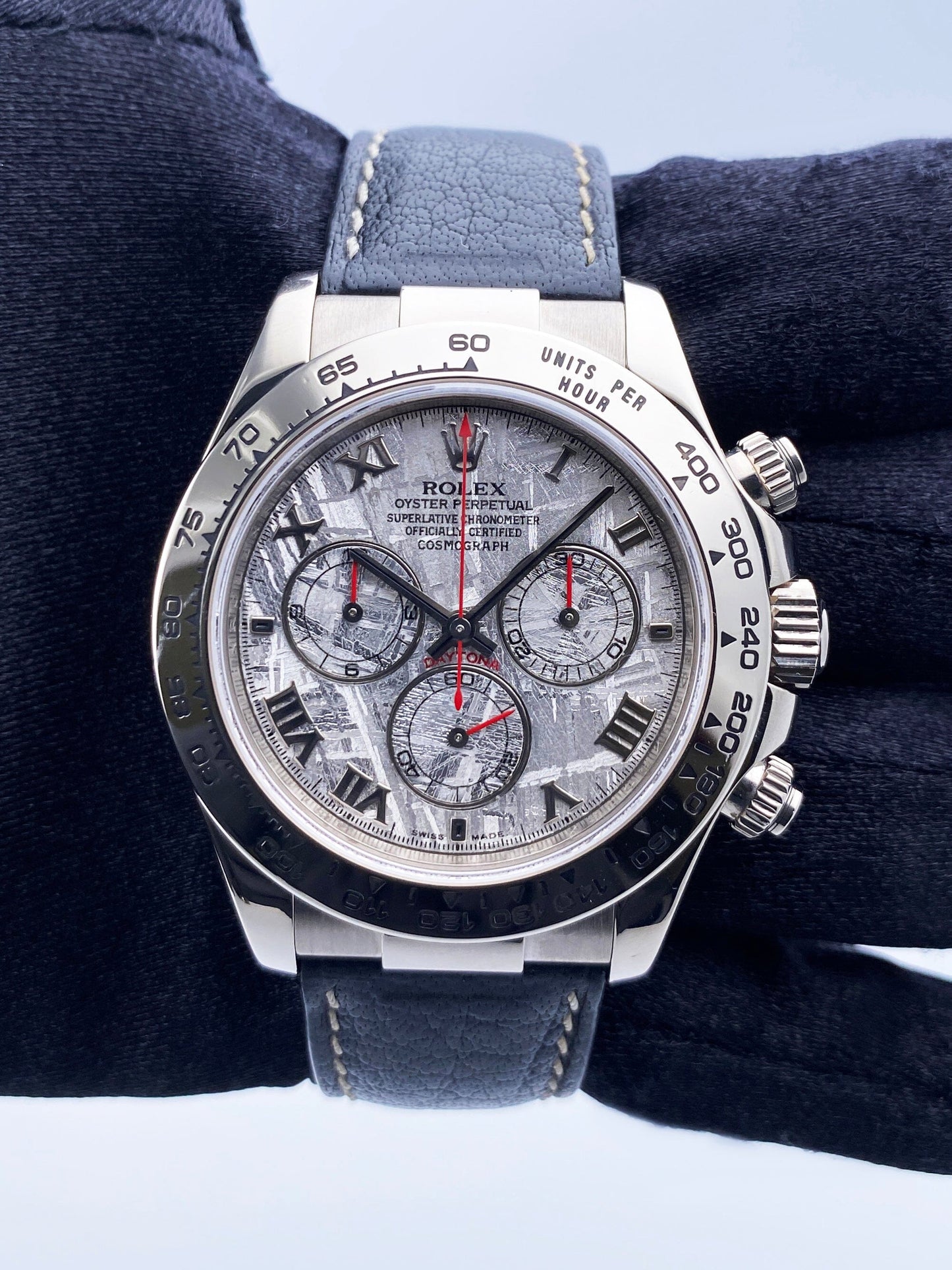 Rolex Daytona 116519 Meteorite Dial 18K White Gold Mens Watch Box Papers