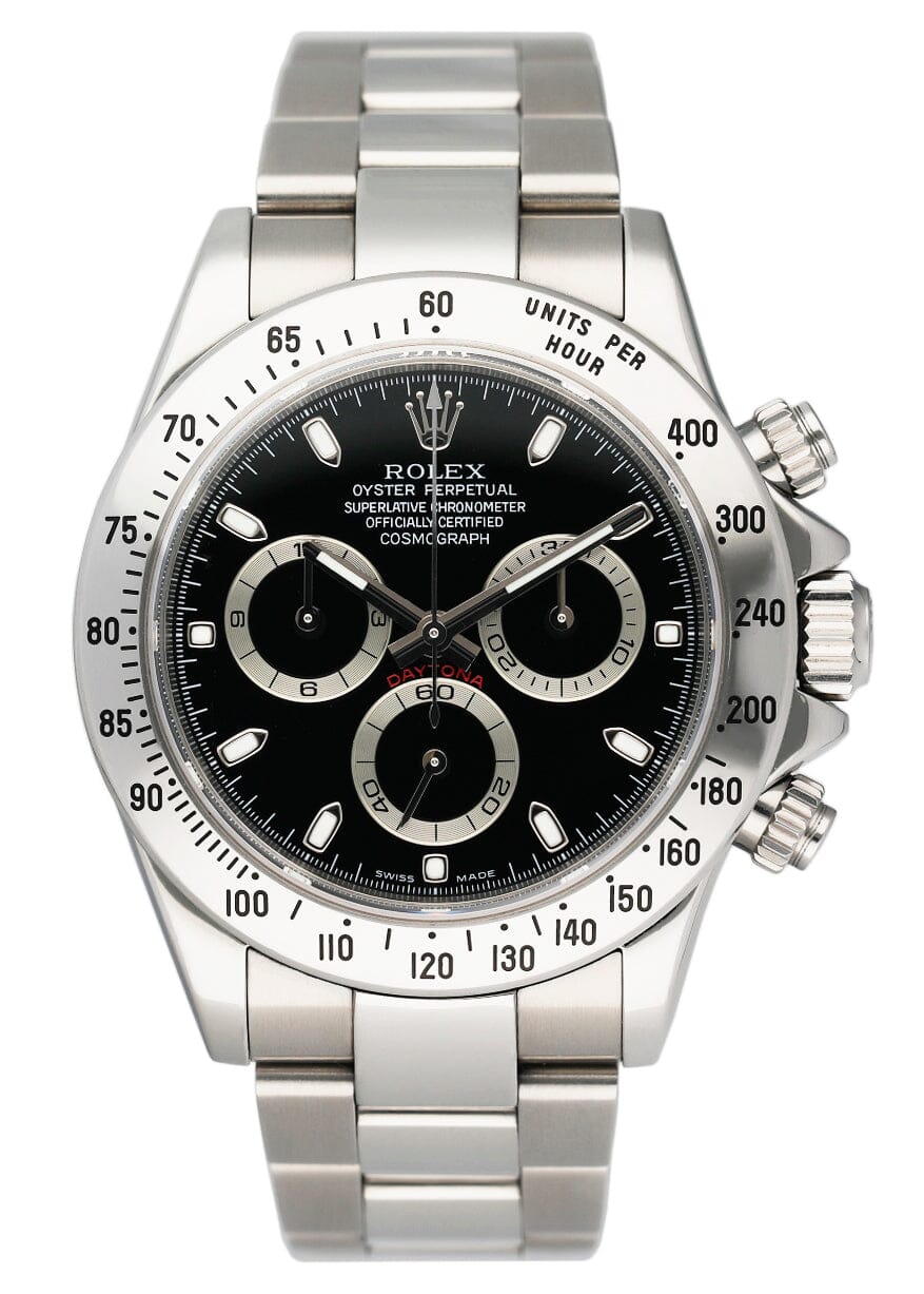 Rolex Daytona 116520 Black Dial Stainless Steel Mens Watch – Phigora