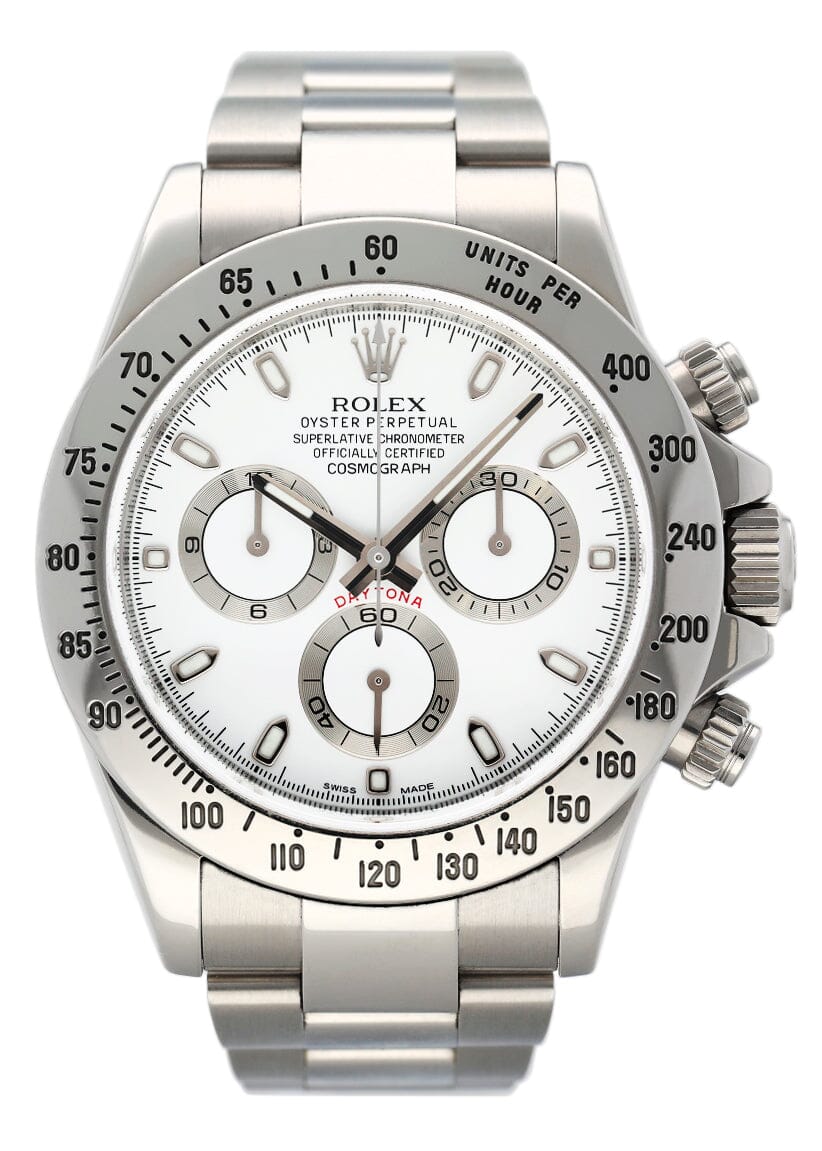 Rolex Daytona 116520 White Dial Stainless steel Mens Watch Box Papers - Watches