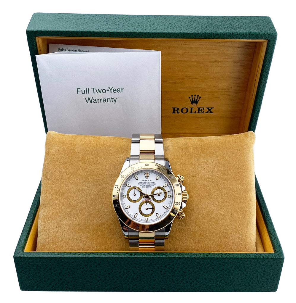 Rolex Daytona 116509 White Gold Steel Dial – Box & Papers