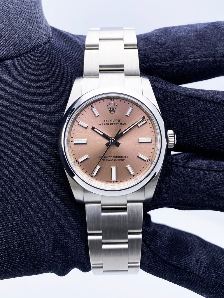 Rolex Oyster Perpetual 124200 Midsize Pink Dial Ladies Watch
