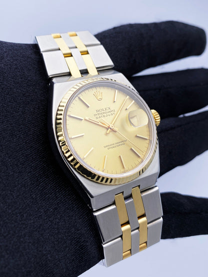 Rolex Oysterquartz Datejust 17013 Two Tone Mens Watch