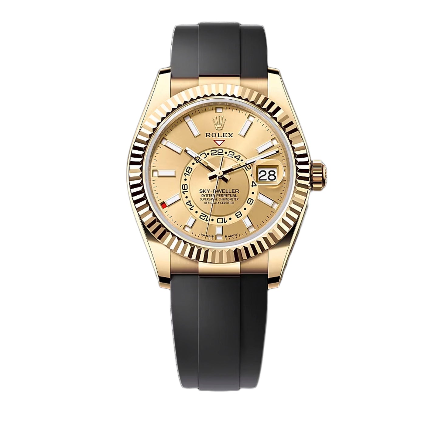 Rolex Sky-Dweller 336238 Champagne Dial Mens Watch Box Papers - Watches