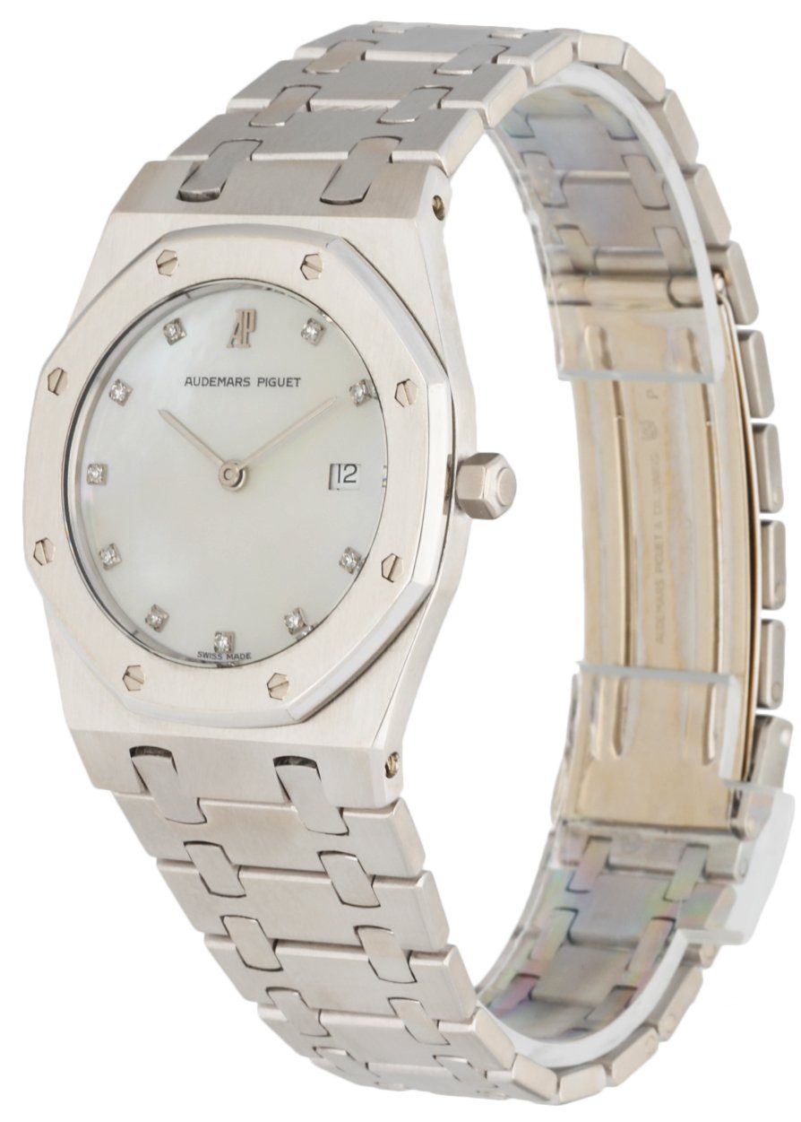 Audemars Piguet 56175PT Royal Oak Quartz MOP Dial Platinum Men's Watch