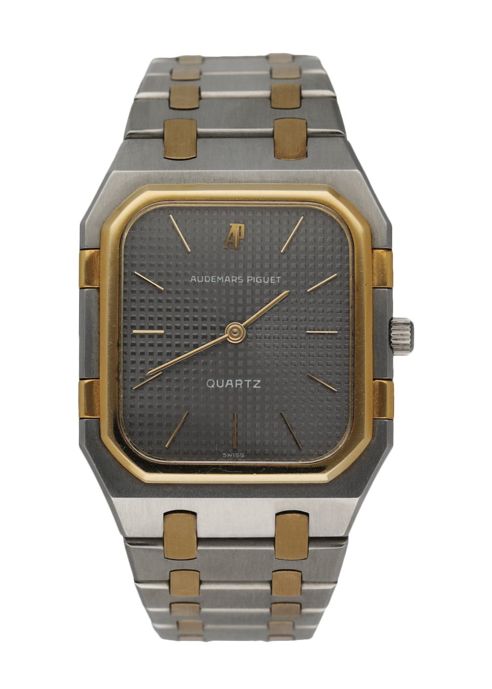 Square Two Tone Ap Watch Audemars Piguet Royal Oak 6005SA Jumbo