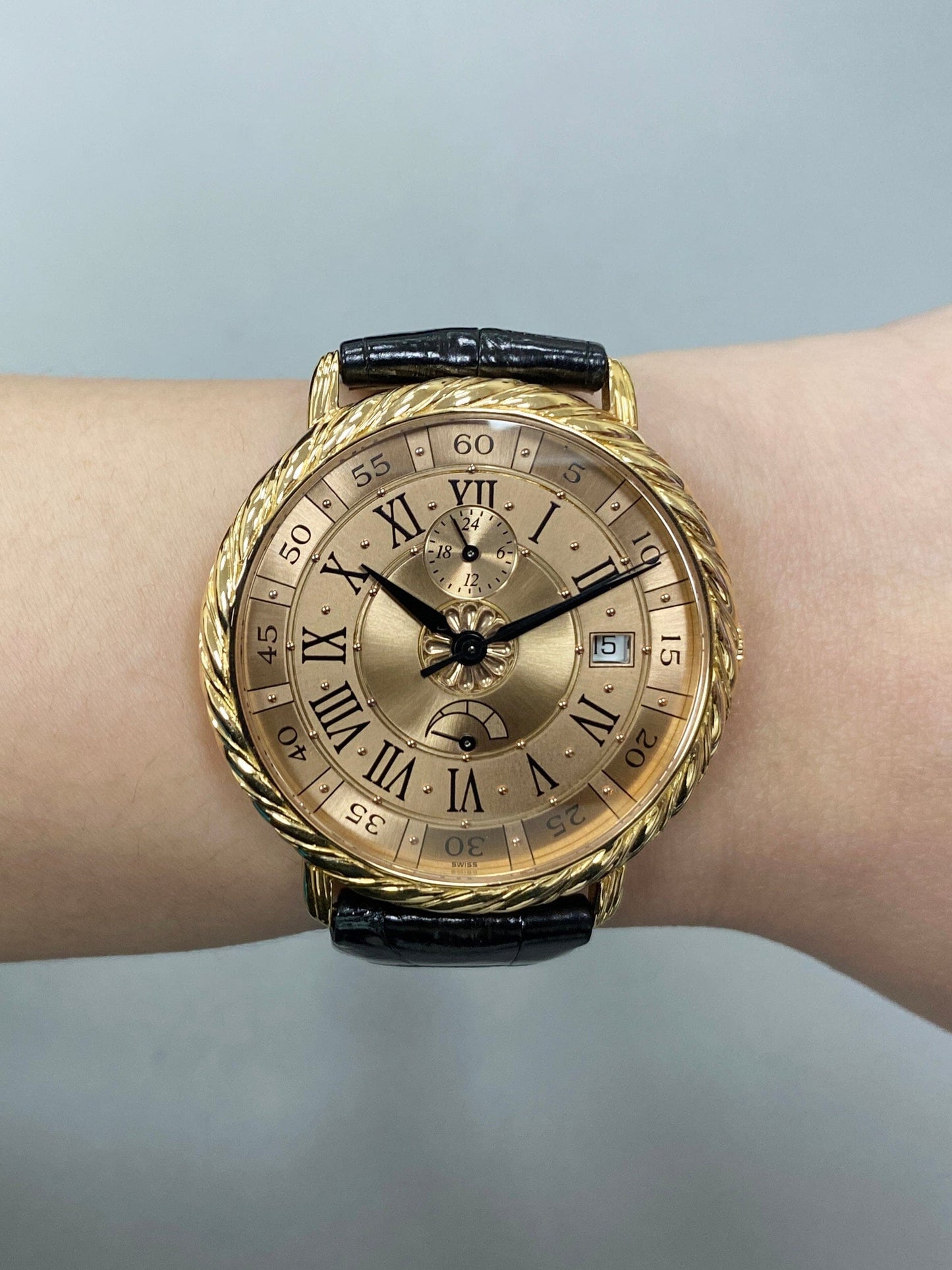 Buccellati Audachron 5114 18K Rose Gold Mens Watch With Papers