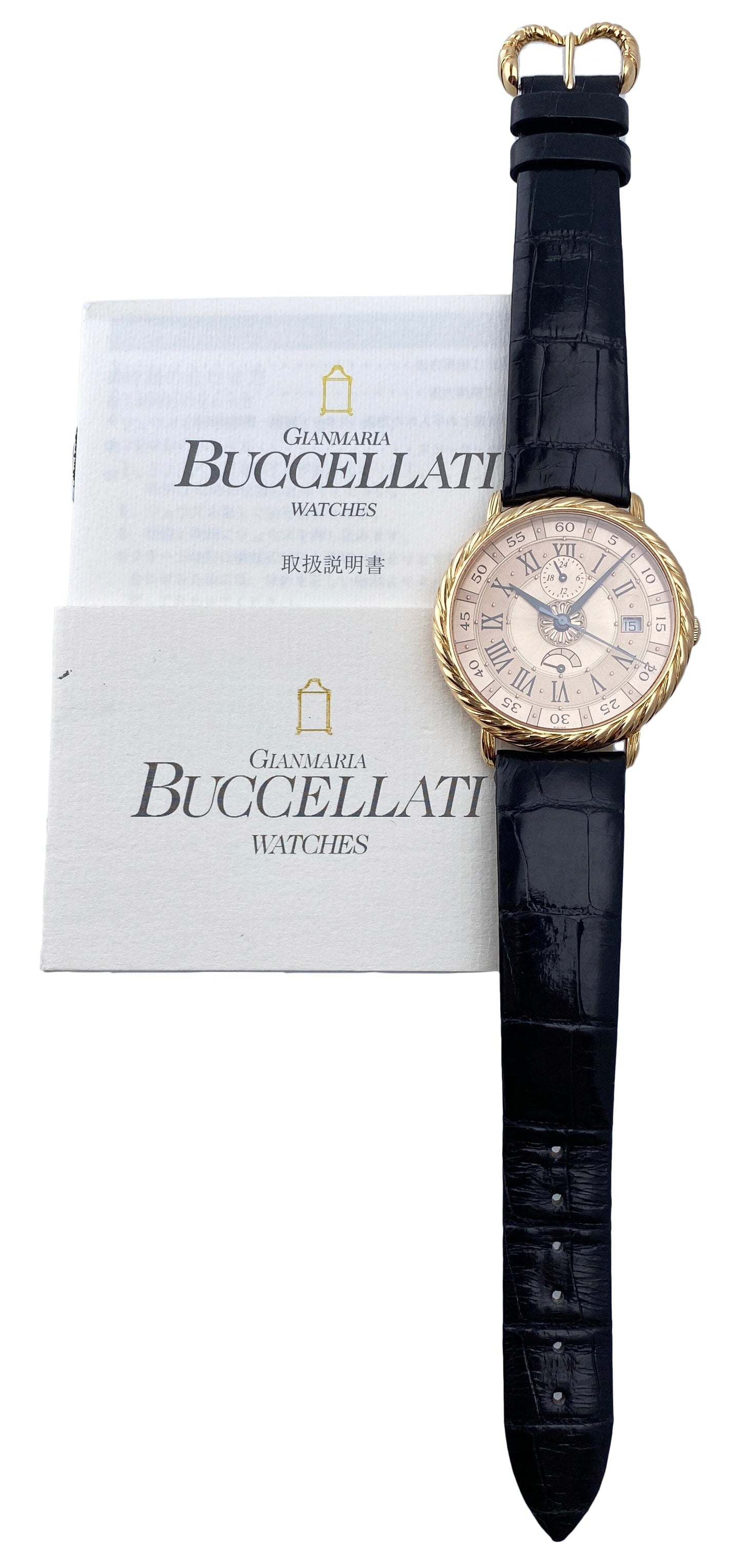 Buccellati Audachron 5114 18K Rose Gold Mens Watch With Papers