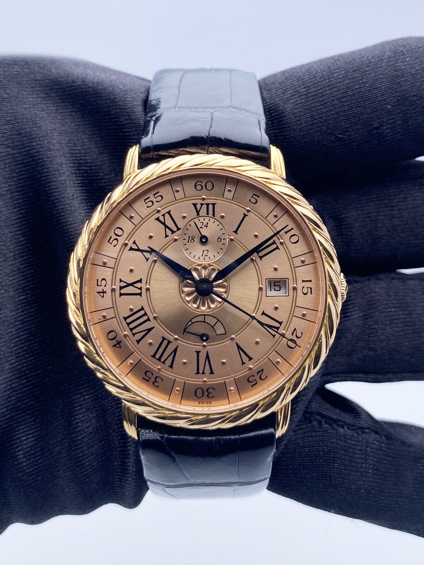 Buccellati Audachron 5114 18K Rose Gold Mens Watch With Papers