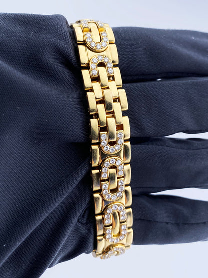 Cartier 1280/2 18K Yellow Gold & Diamond Ladies Watch