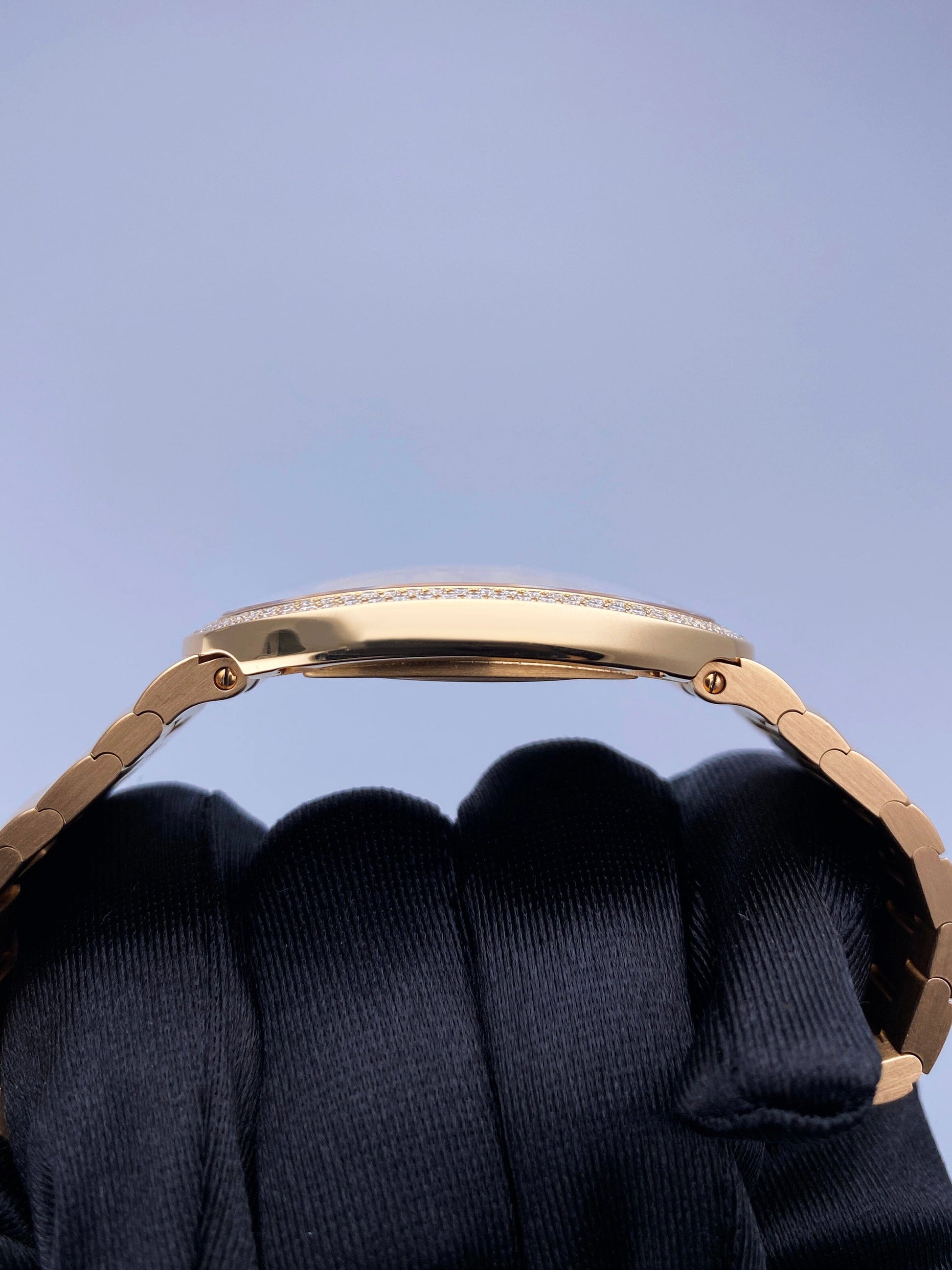 Cartier Baignoire Large WB520003 Diamond 18K Rose Gold Watch