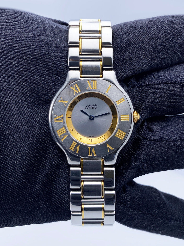Cartier Must De 21 SM W10073R6 2コマ Buy Used Cartier Must De Cartier 21 W10073R6 | Bob's Watches