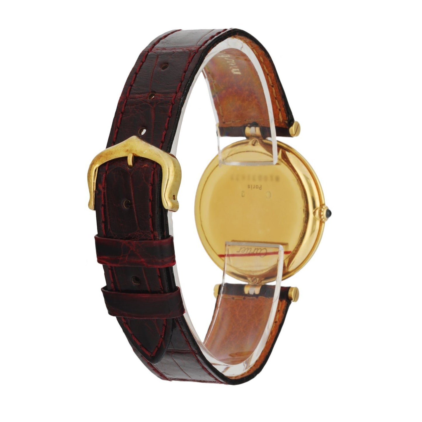 Cartier Must De Paris Tridor 18K Gold Ladies Watch - Wristwatch