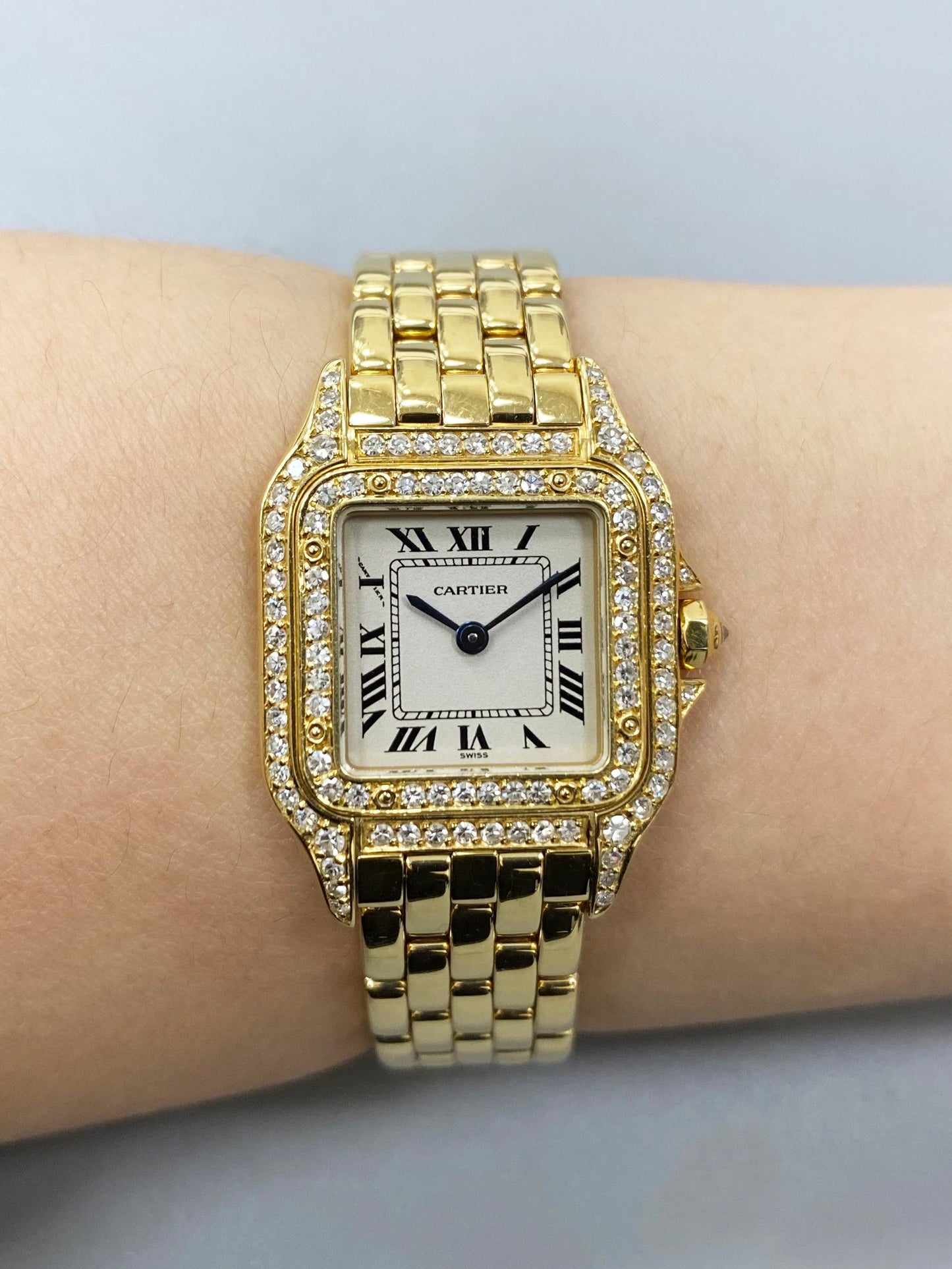 Cartier Panthere 1070/2 18K Yellow Gold Diamond Ladies Watch - Virtual