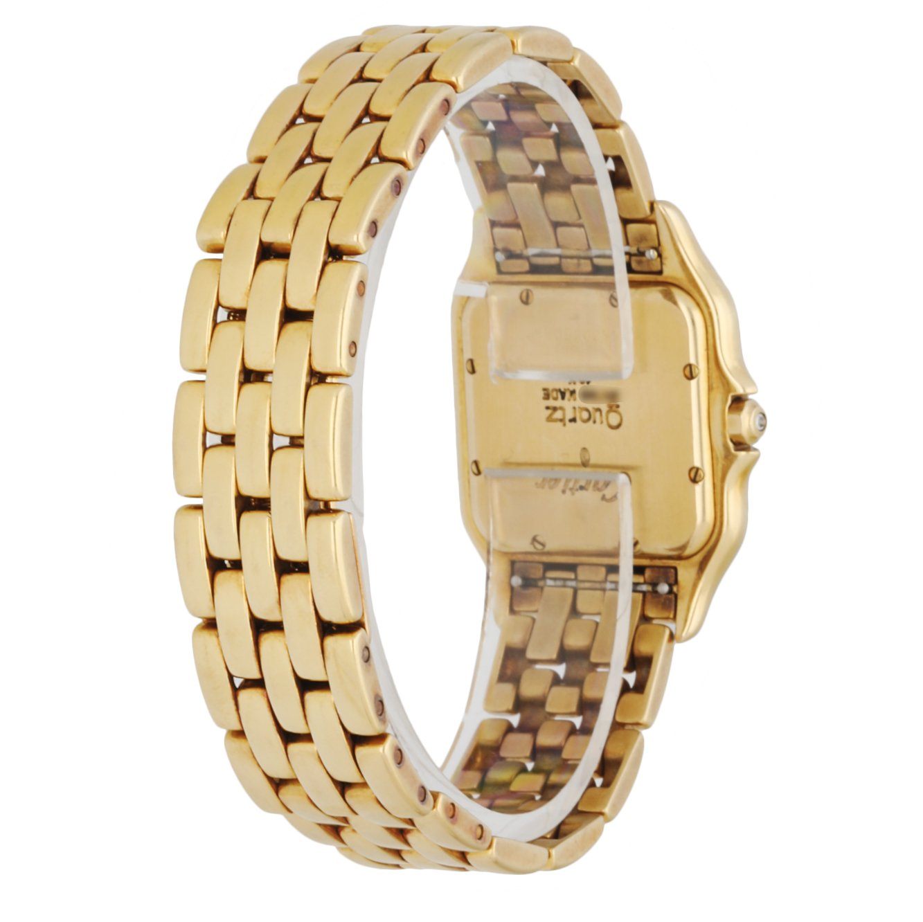 Cartier Panthere 18K Yellow Gold Diamond Bezel Midsize Watch - Wristwatch
