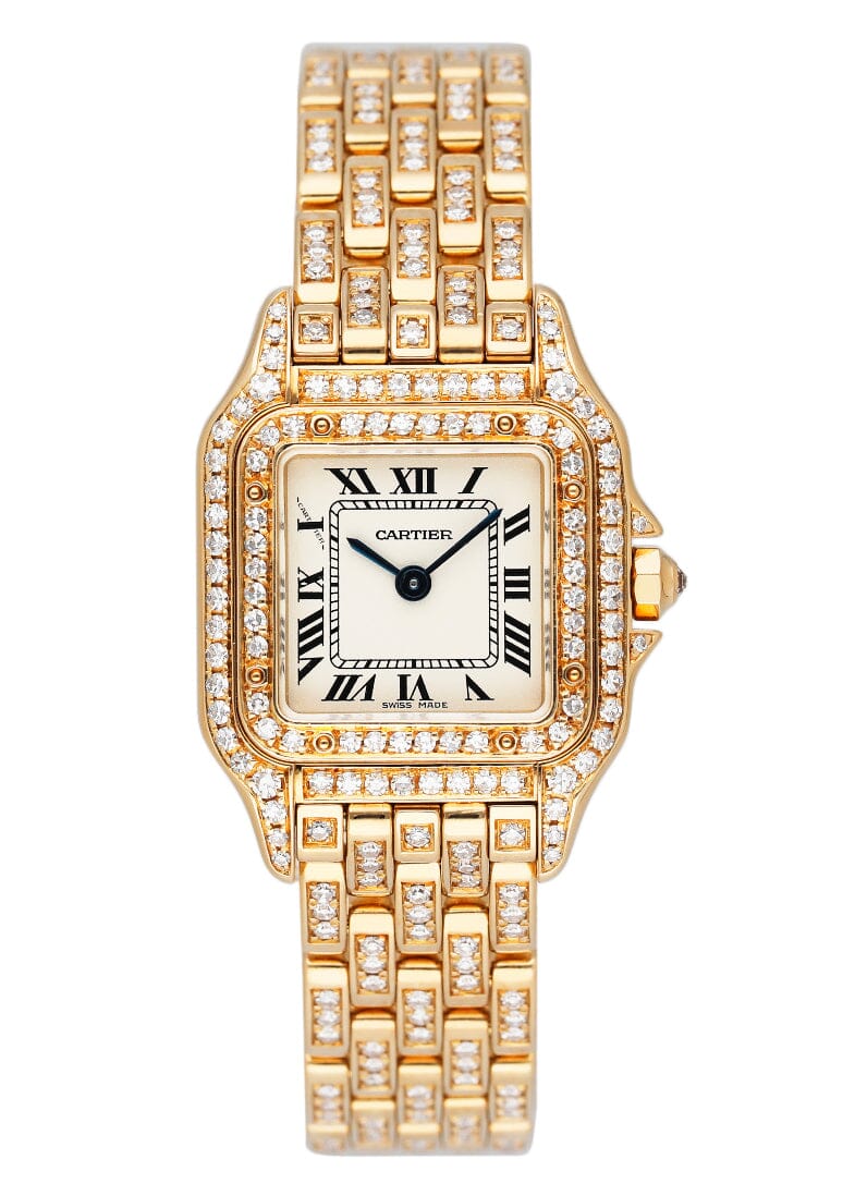 Cartier Panthere 866919 18K Yellow Gold & Diamond Ladies Watch Box
