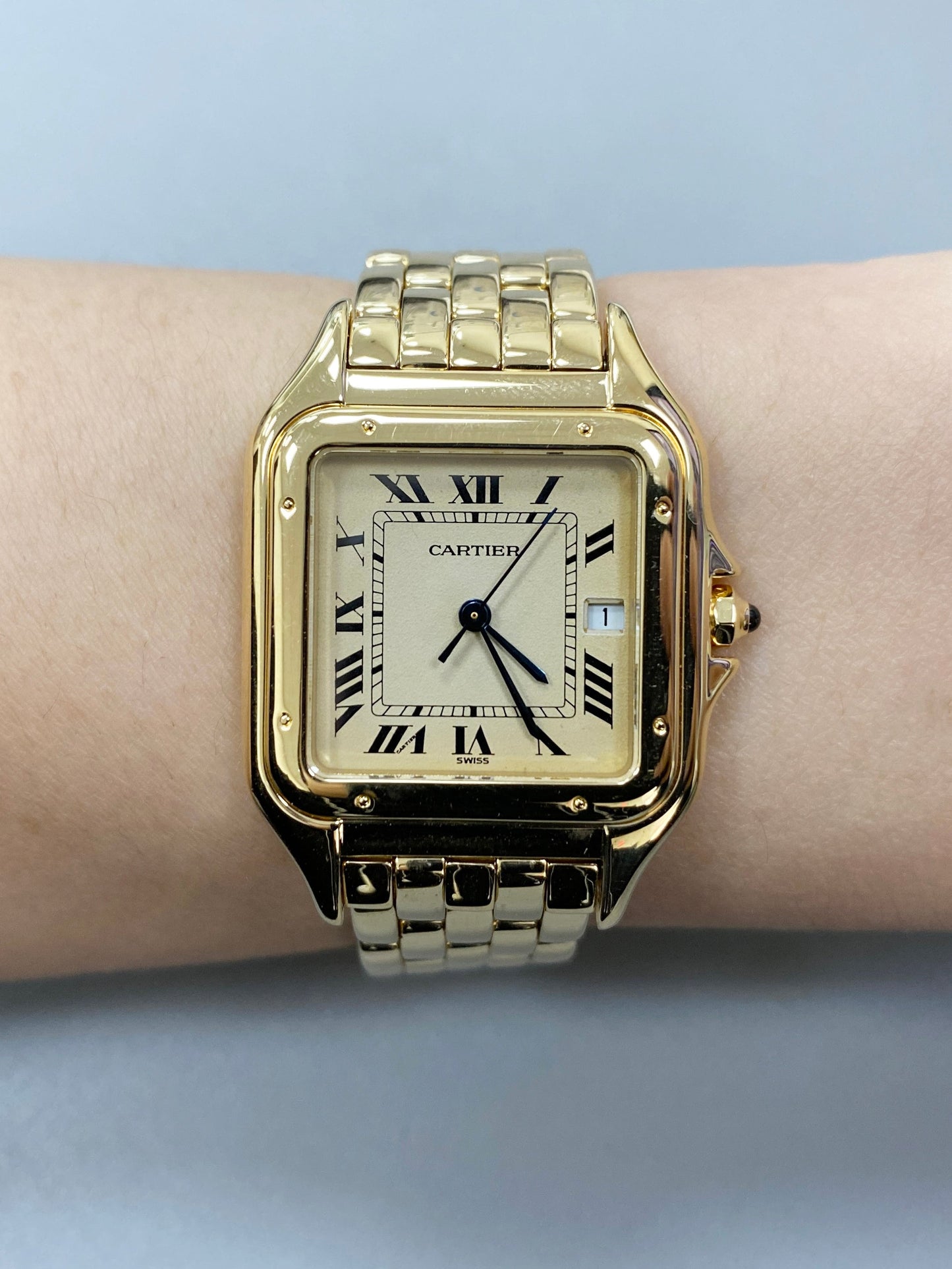 Cartier Panthere Large 18K Yellow Gold Mens Watch