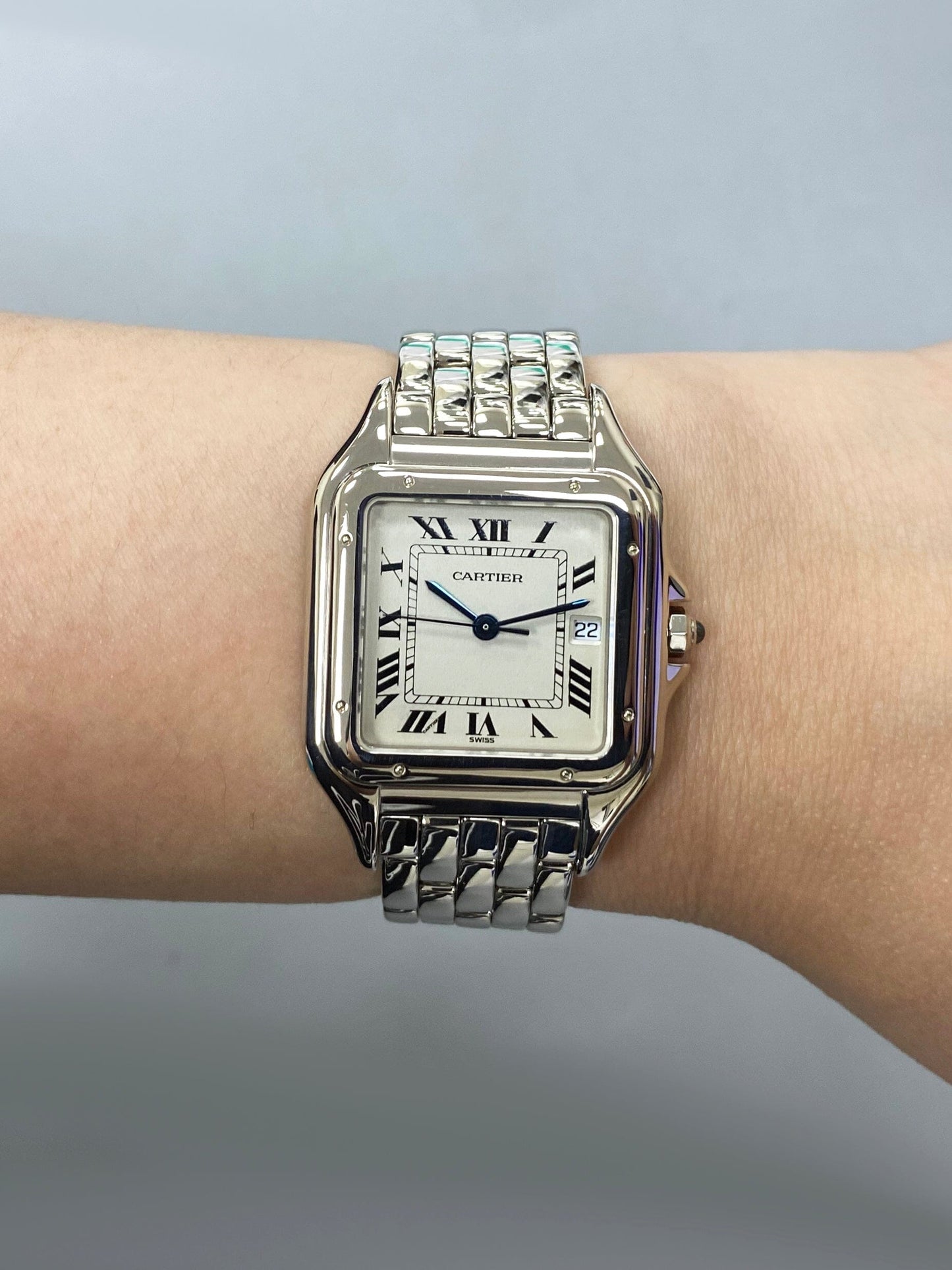 Cartier Panthere Large W25020F3 18K White Gold Mens Watch - Watches