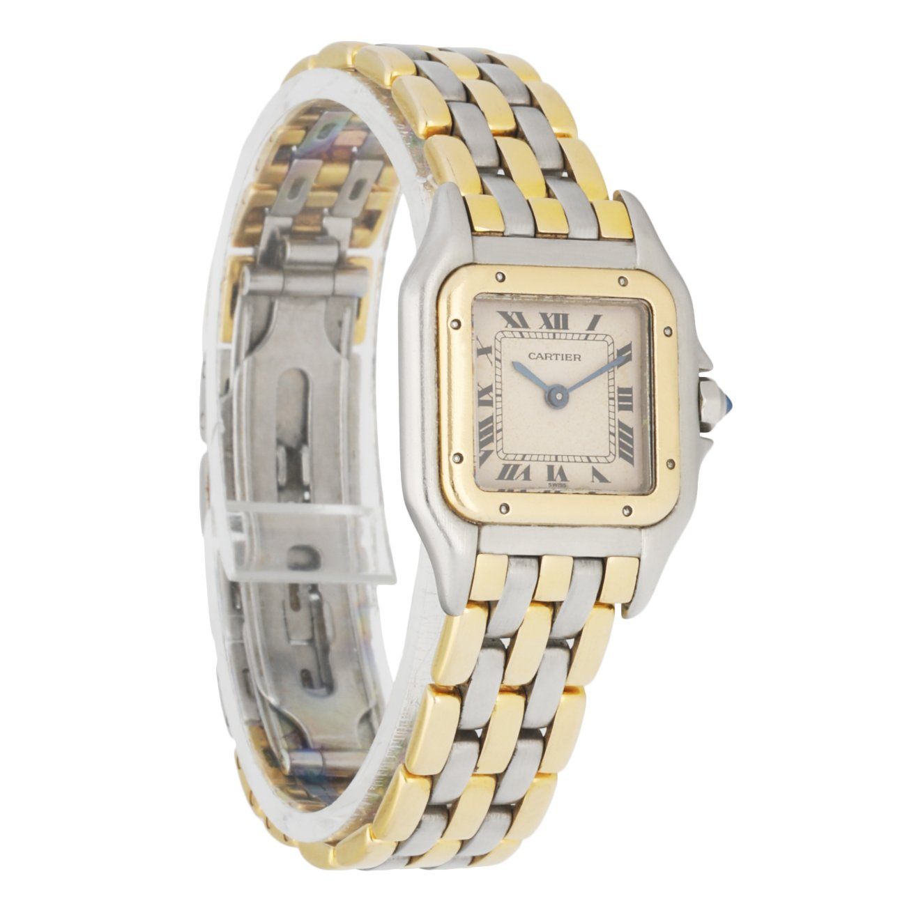 Cartier Panthere Three Row Ladies Watch Box, Paper & Original Receipt