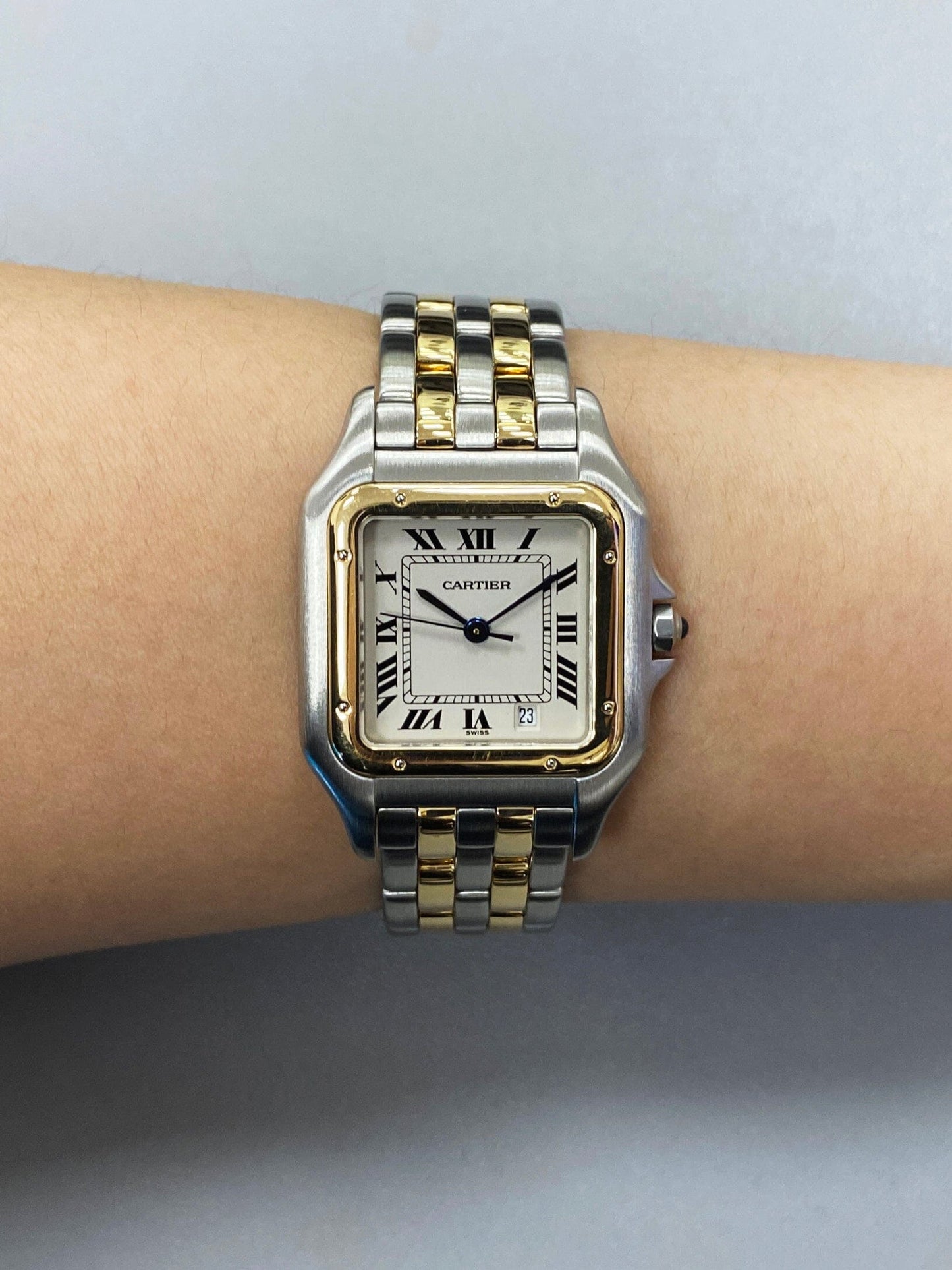Cartier Panthere W25028B6 Midsize Two Tone Ladies Watch