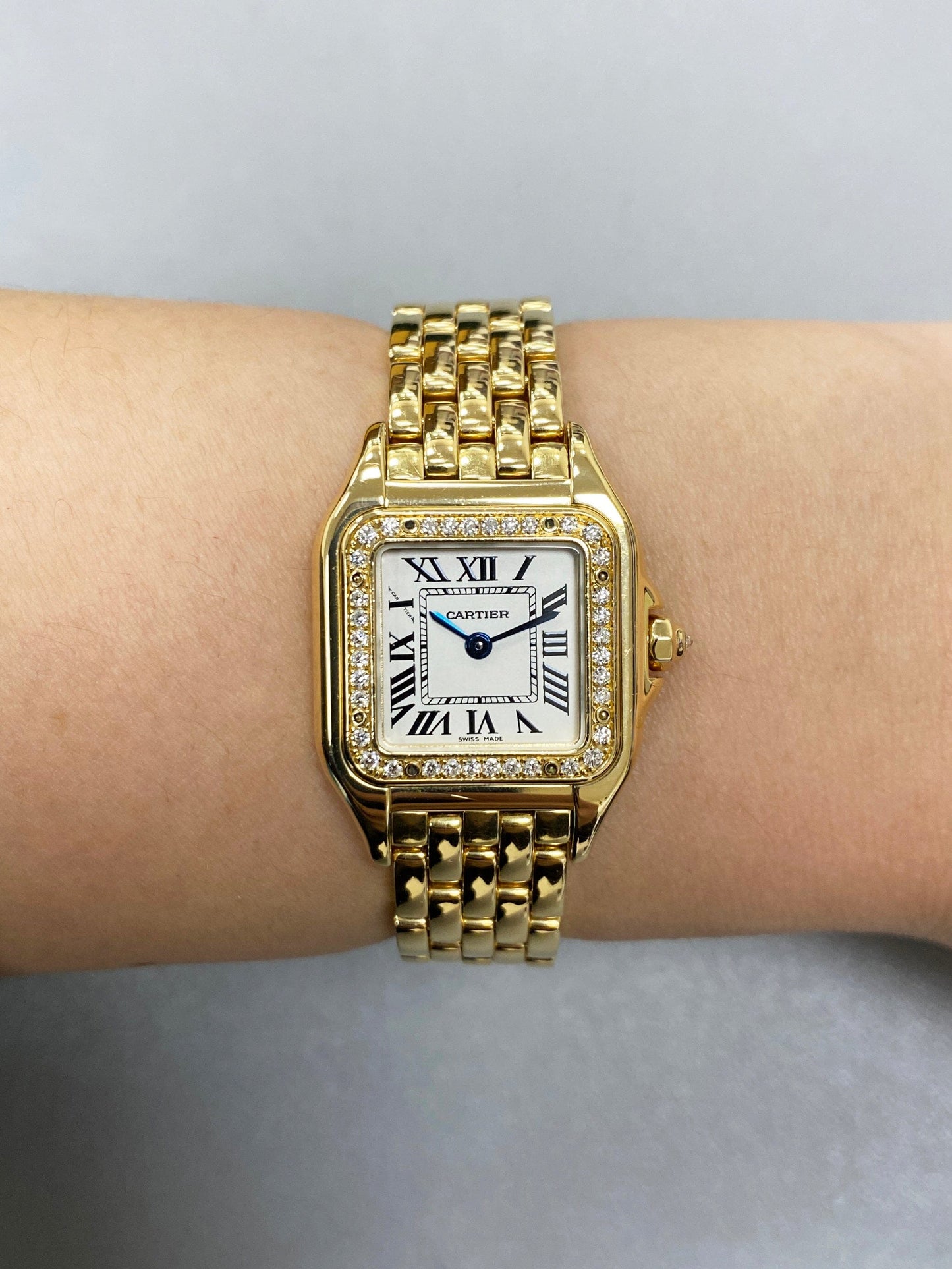 Cartier Panthere WJPN0015 Diamond Yellow Gold Ladies Watch Box Papers