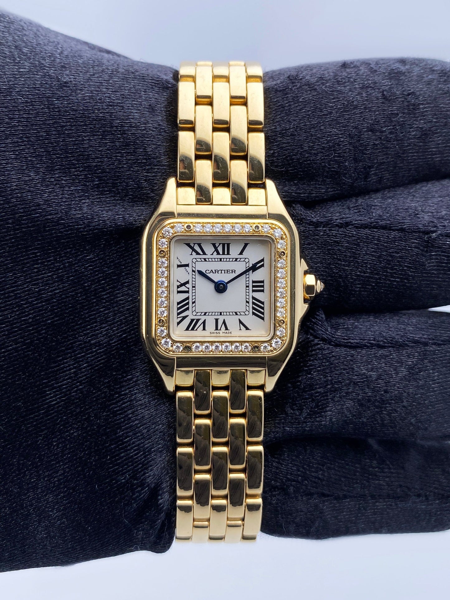 Cartier Panthere WJPN0015 Diamond Yellow Gold Ladies Watch Box Papers