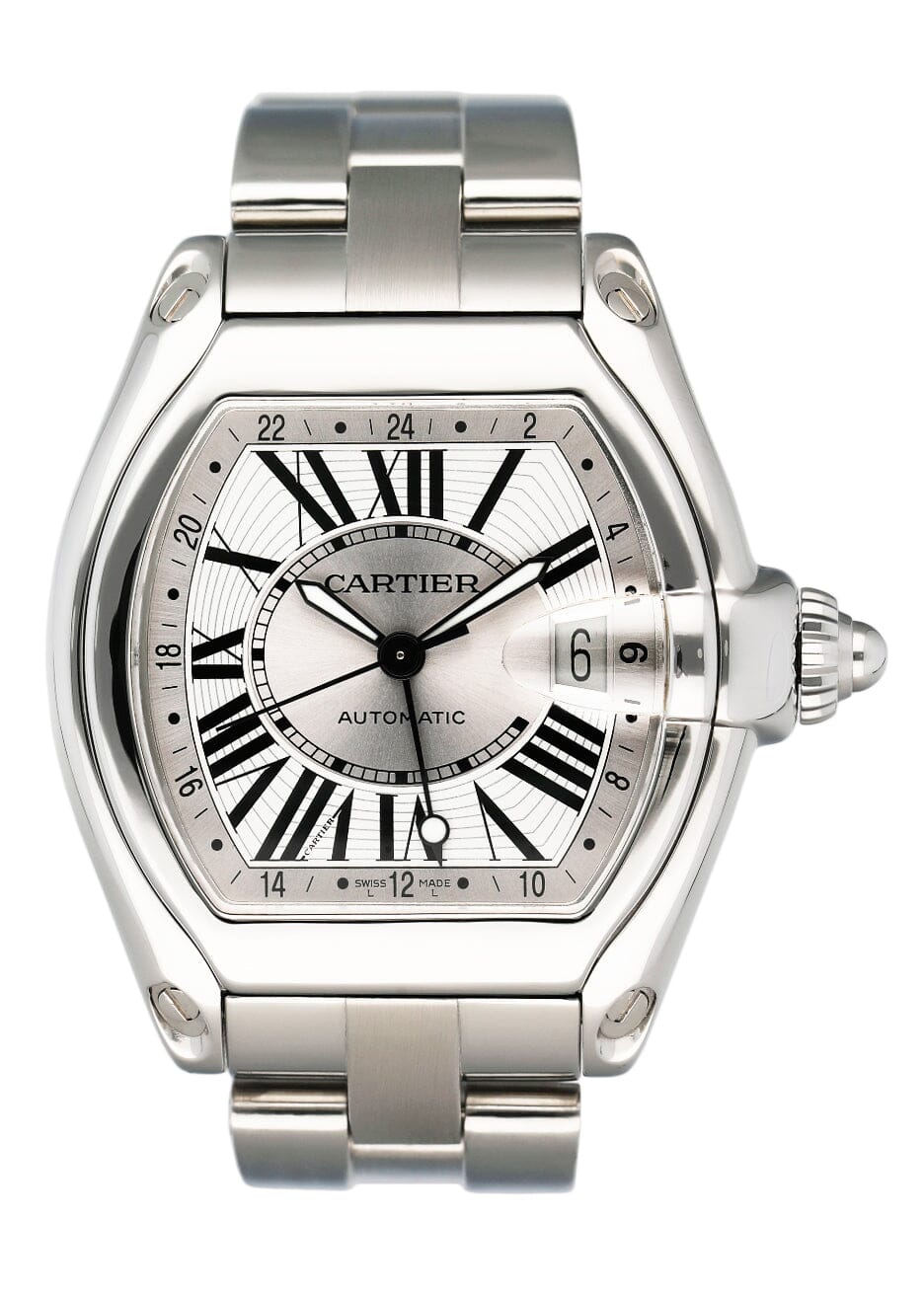 Cartier Roadster XL W62032X6 GMT Stainless Steel Mens Watch – Phigora