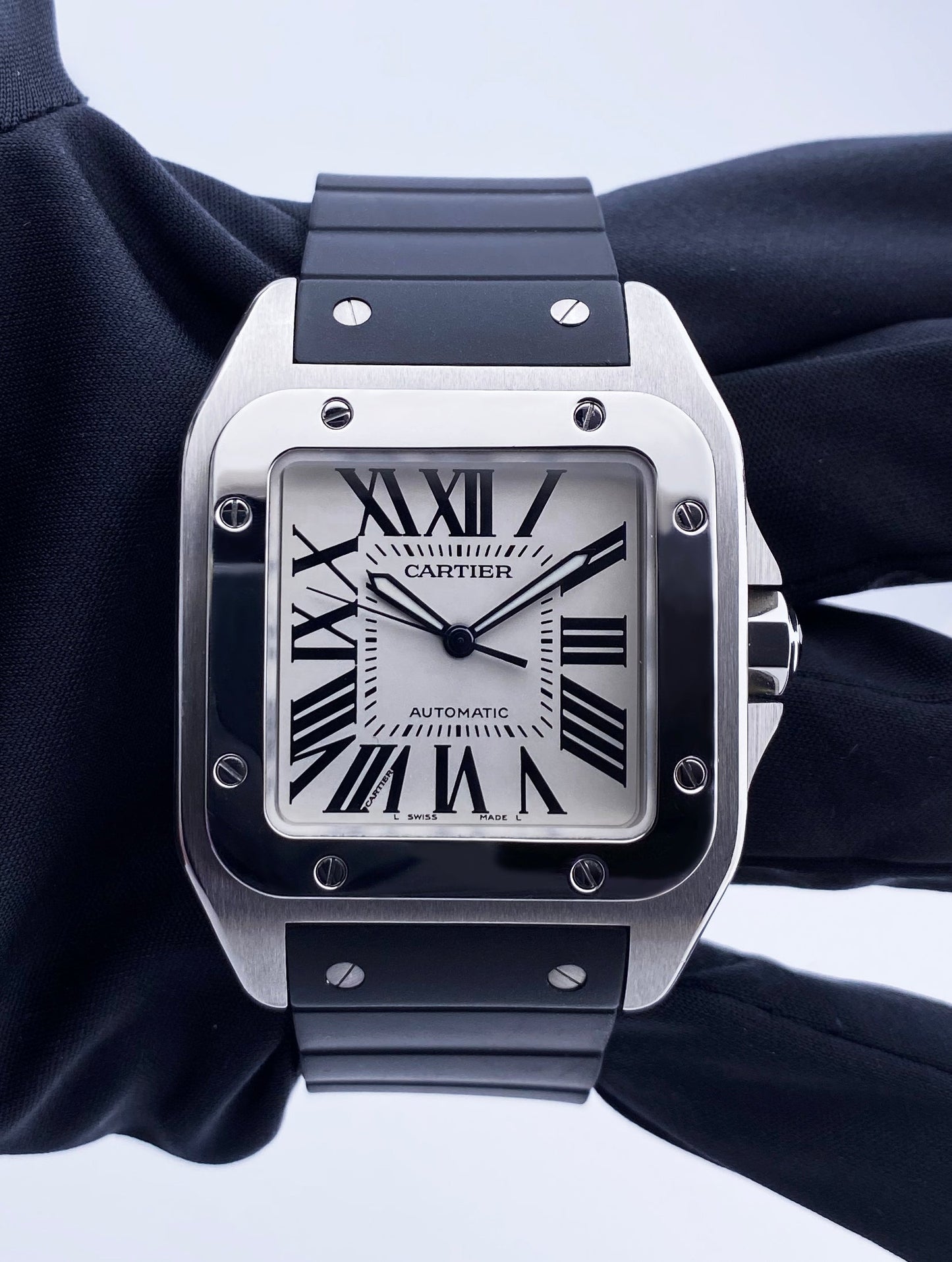 Cartier Santos-100 W20073X8 Mens Watch Box & Papers