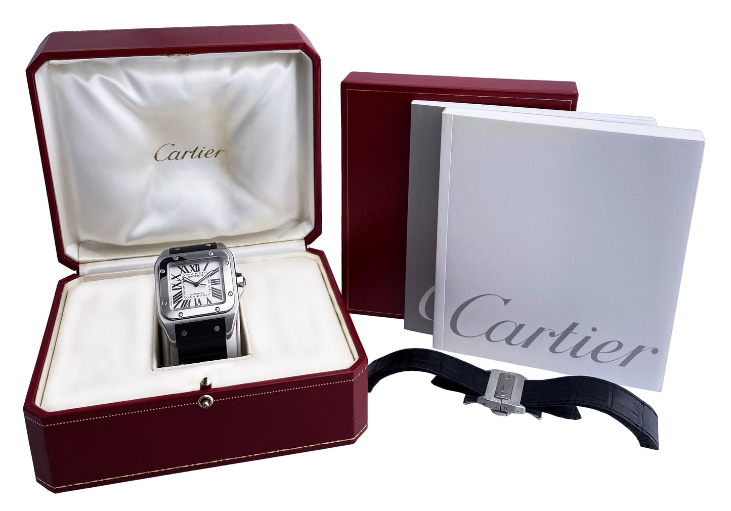 Cartier Santos-100 W20073X8 Mens Watch Box & Papers