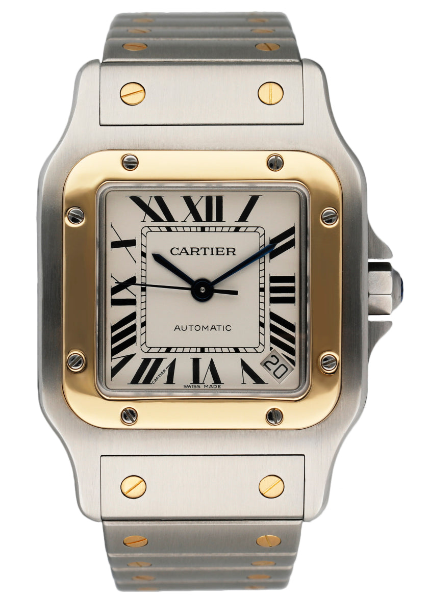 Cartier Santos 2823 18K Yellow Gold & Steel Mens Watch – Phigora