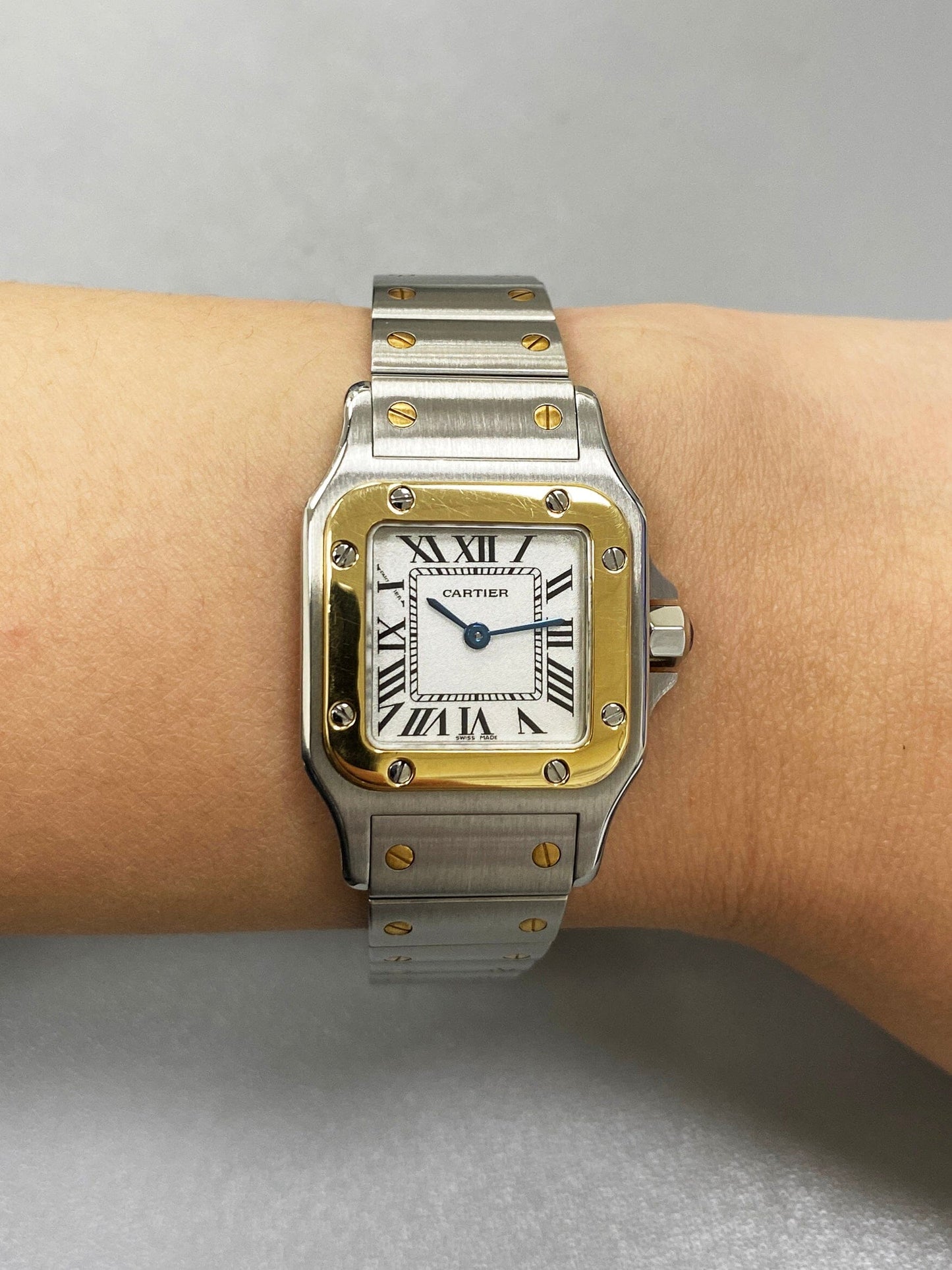Cartier Santos Galbee W20012C4 Two Tone Ladies Watch. - Wristwatch