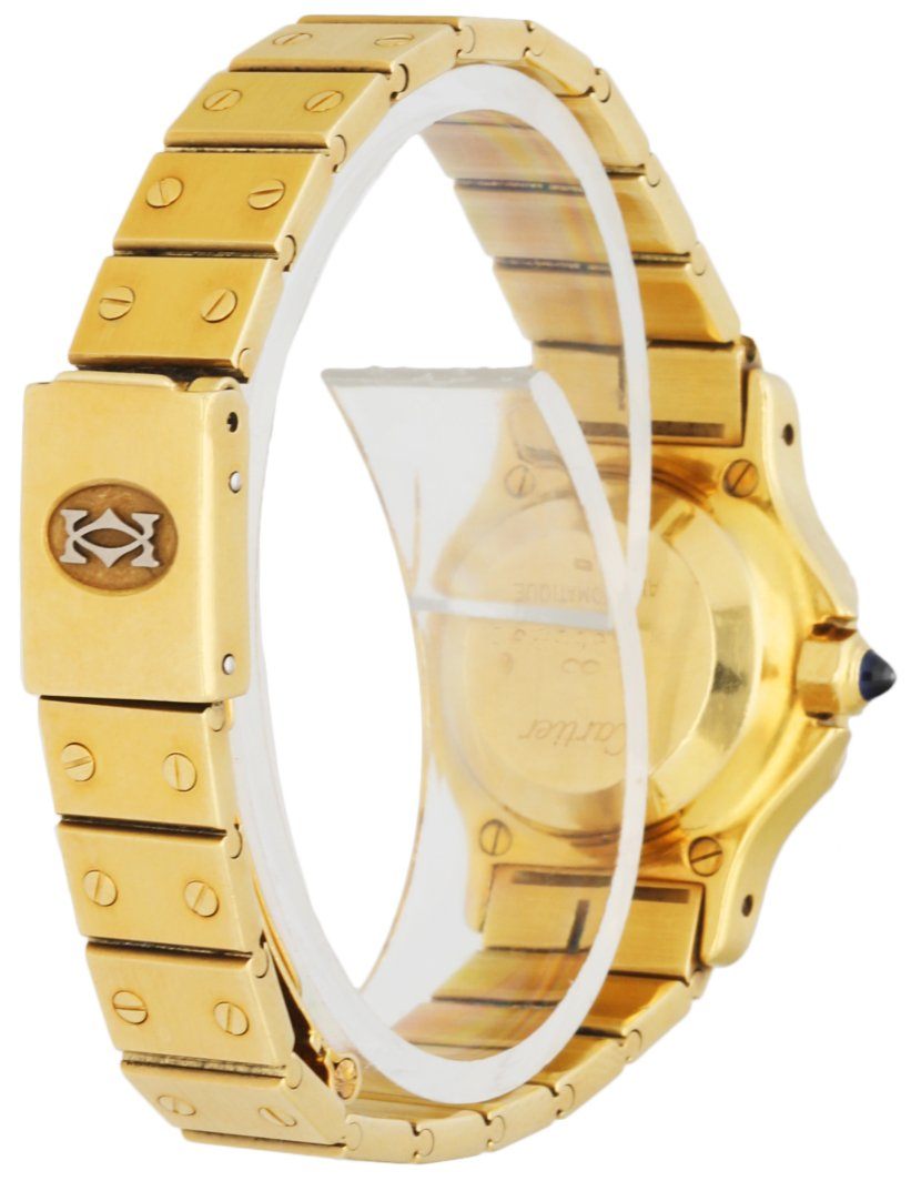 Cartier Santos Octagon 18k Yellow Gold Ladies Watch
