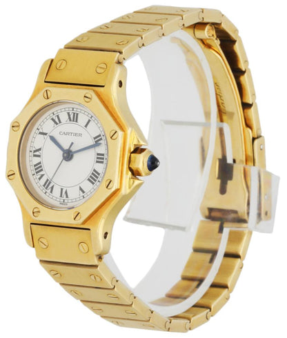 Cartier Santos Octagon 18k Yellow Gold Ladies Watch