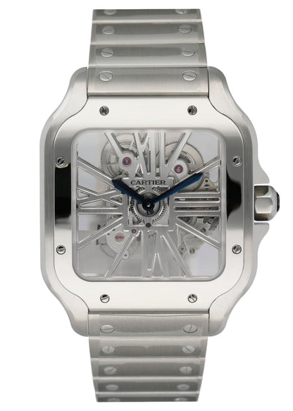 Cartier Santos Skeleton WHSA0015 Largesize Mens Watch Box & Papers