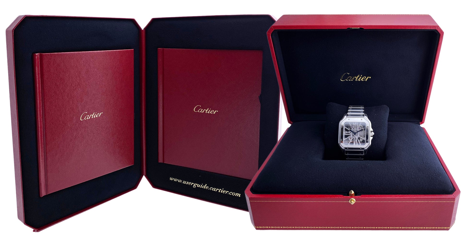 Cartier Santos Skeleton WHSA0015 Largesize Mens Watch Box & Papers