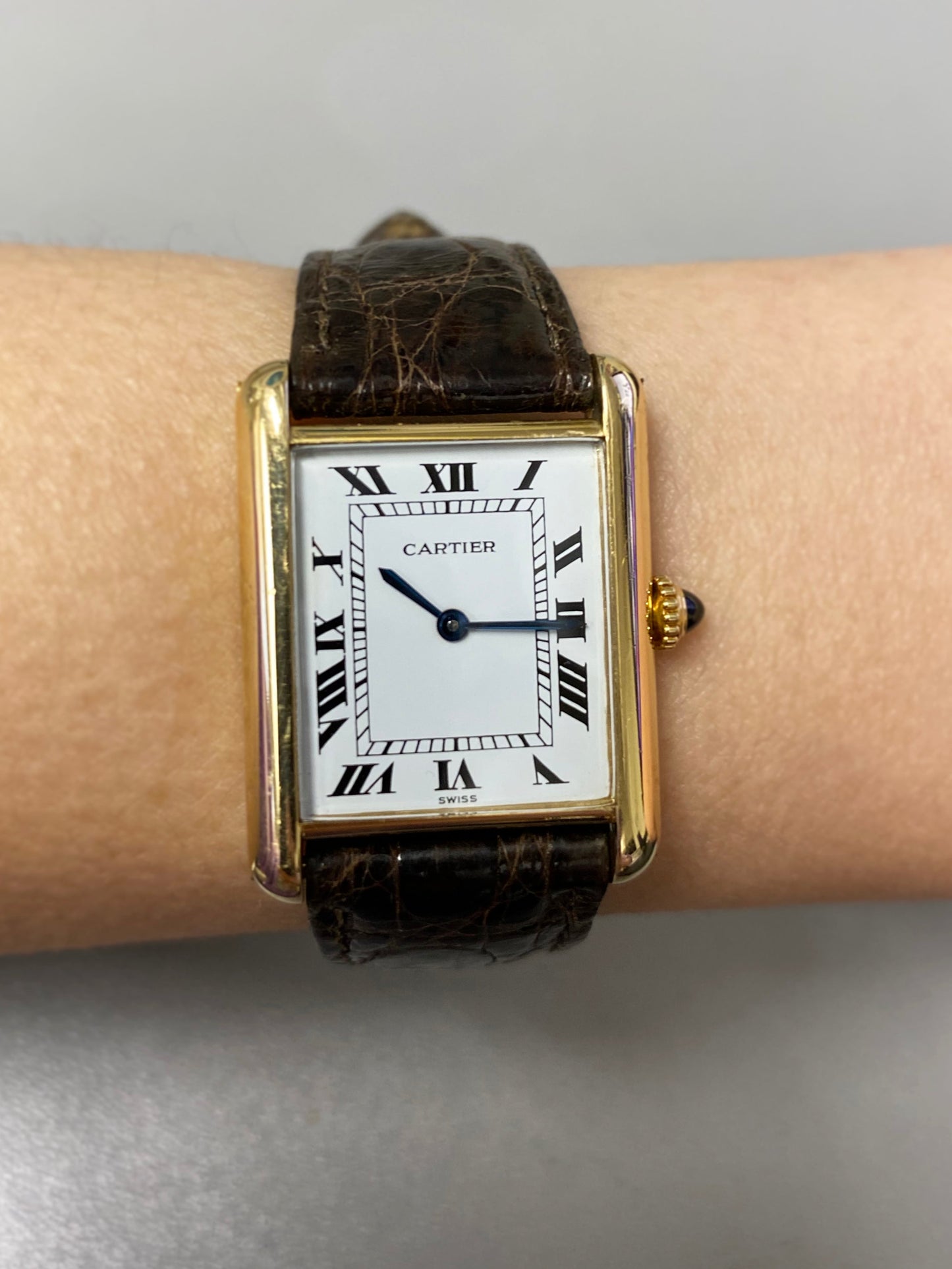 Cartier Tank 78086 Paris 18K Yellow Gold Ladies Watch